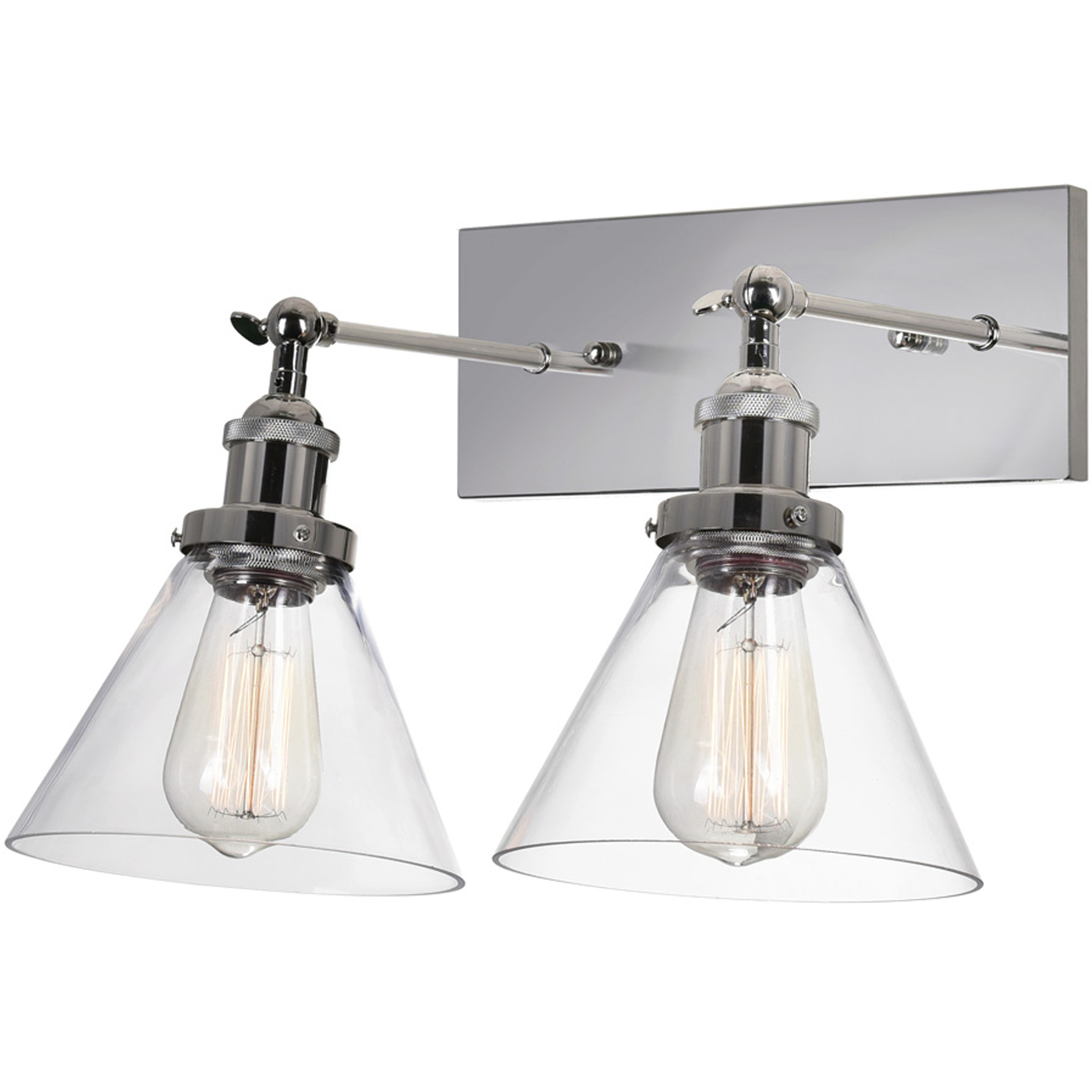 Eustis 2 Light 15 inch Polished Nickel Wall Light