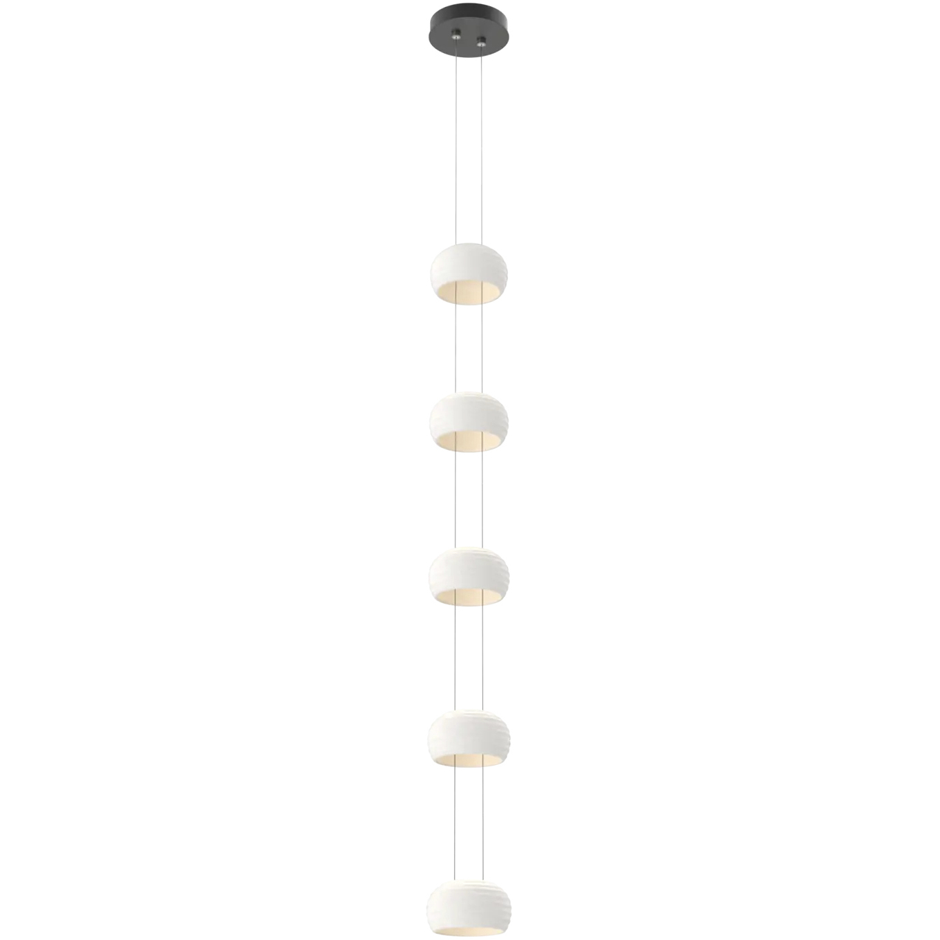 Torno LED 6.4 inch Matte Black with Chalk Stack Pendant Ceiling Light