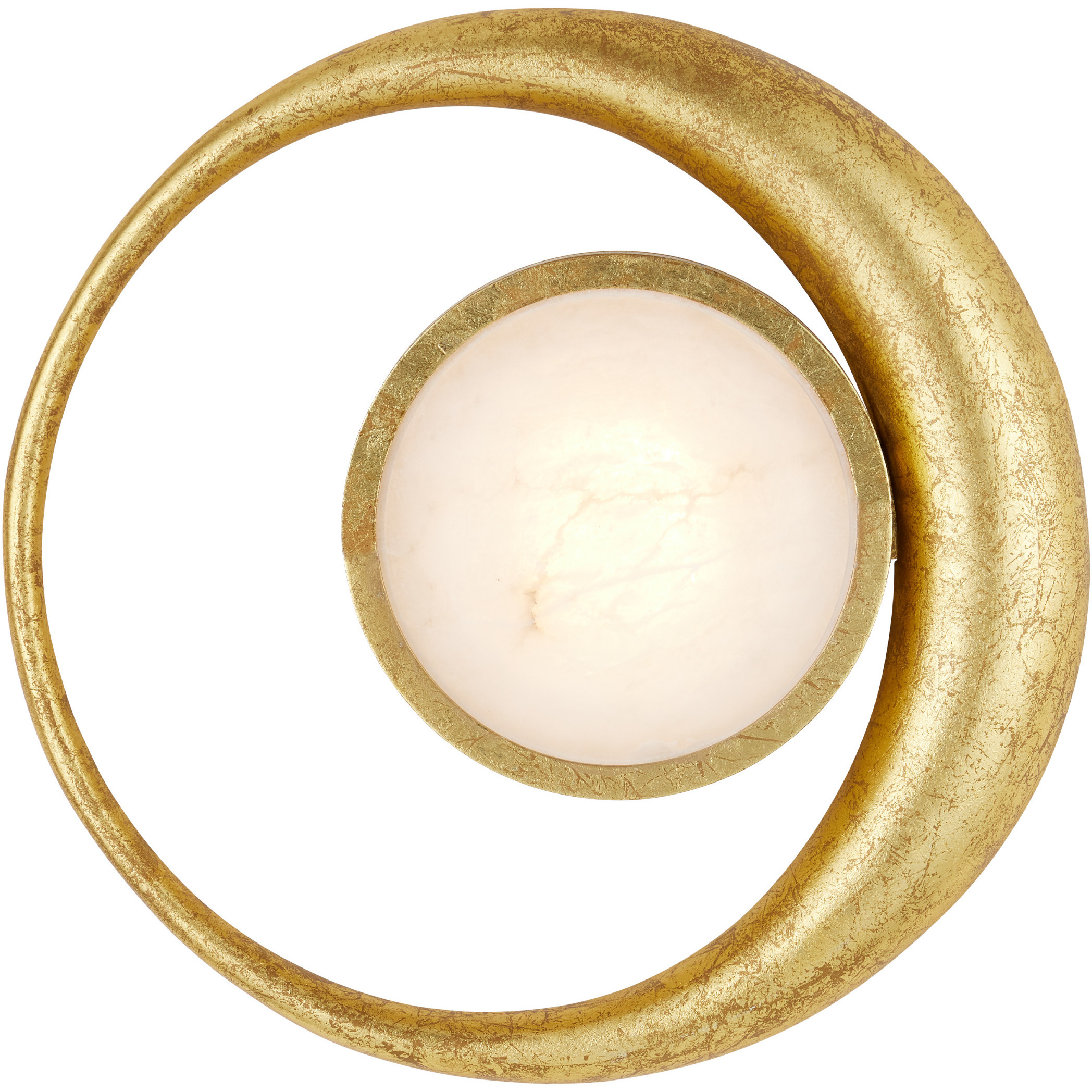 Muluk LED 14 inch Gold Leaf ADA Wall Sconce Wall Light, Marjorie Skouras Collection