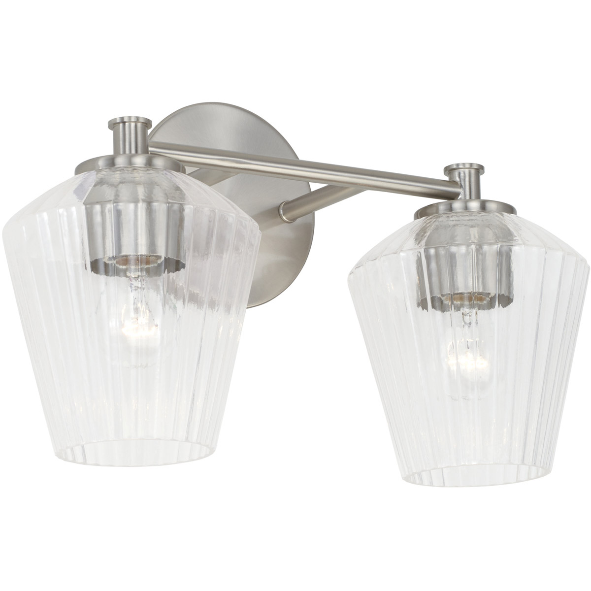 Beau 2 Light 15 inch Brushed Nickel Vanity Light Wall Light