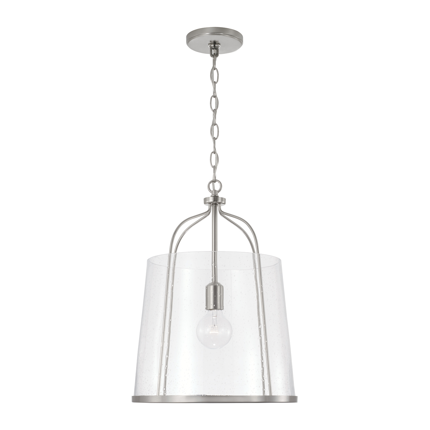 HomePlace by Capital Lighting Madison 1 Light 14 inch Brushed Nickel Pendant Ceiling Light 347011BN - Open Box