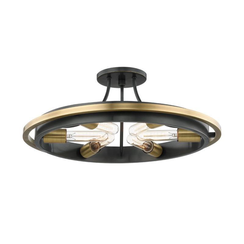 Chambers 6 Light 21 inch Aged Old Bronze Flush Mount Ceiling Light
