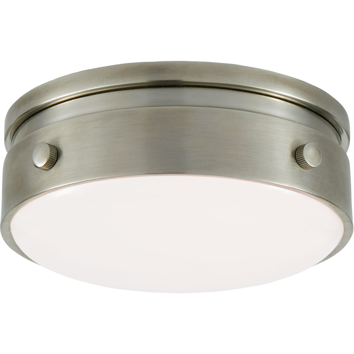 Thomas O'Brien Hicks LED 5.5 inch Antique Nickel Flush Mount Ceiling Light