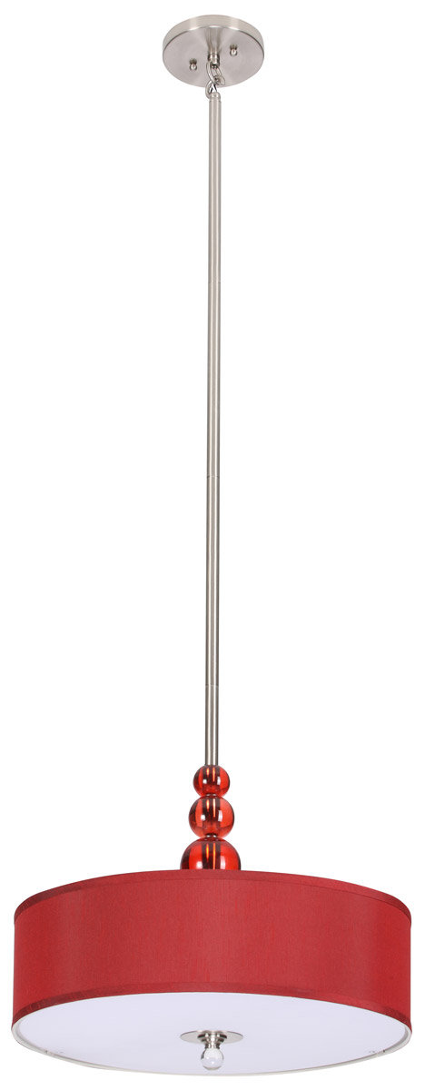 BH Series 20 inch Pendant Ceiling Light, Silver Metal Frame