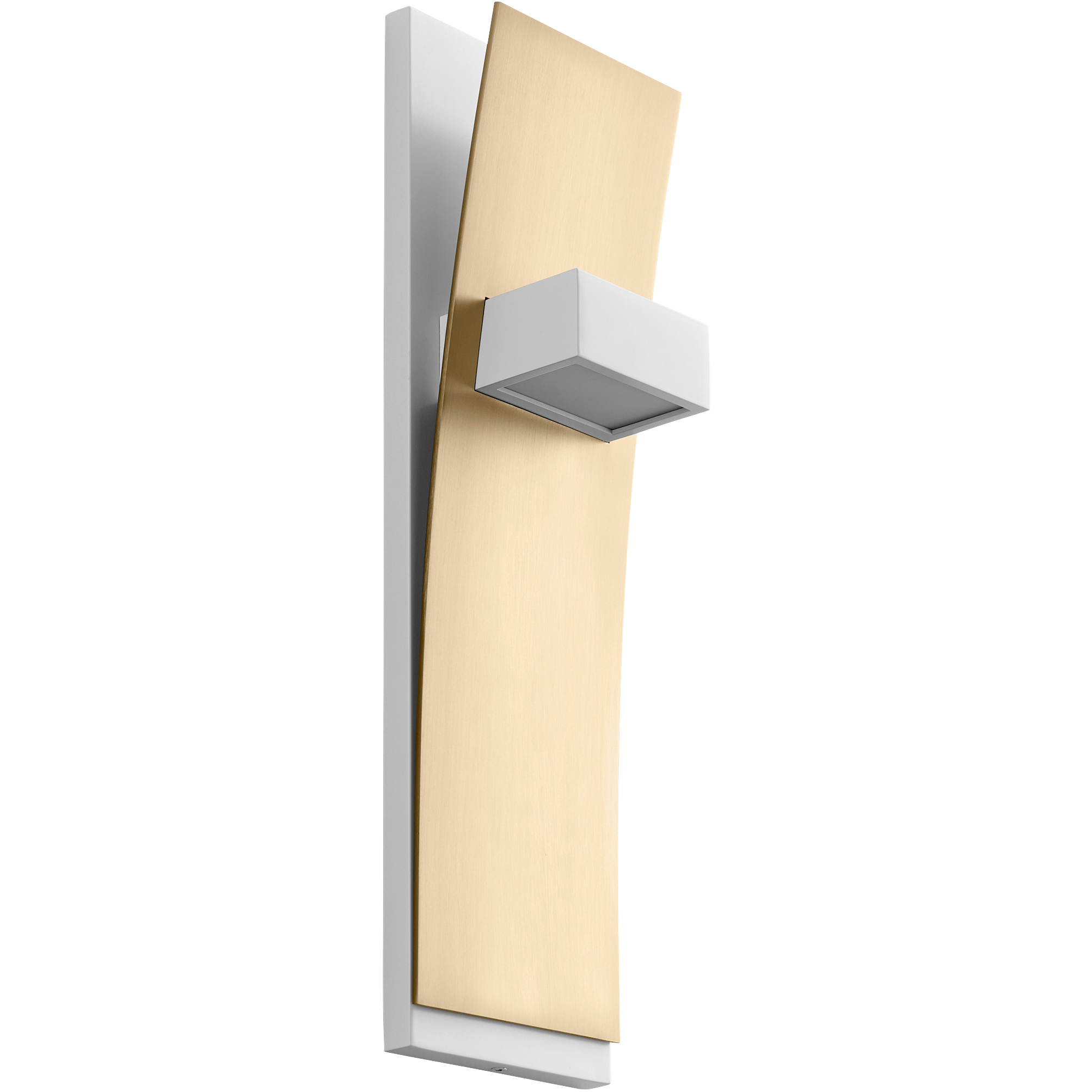 Dario 2 Light White/Aged Brass Sconce Wall Light in 4000K