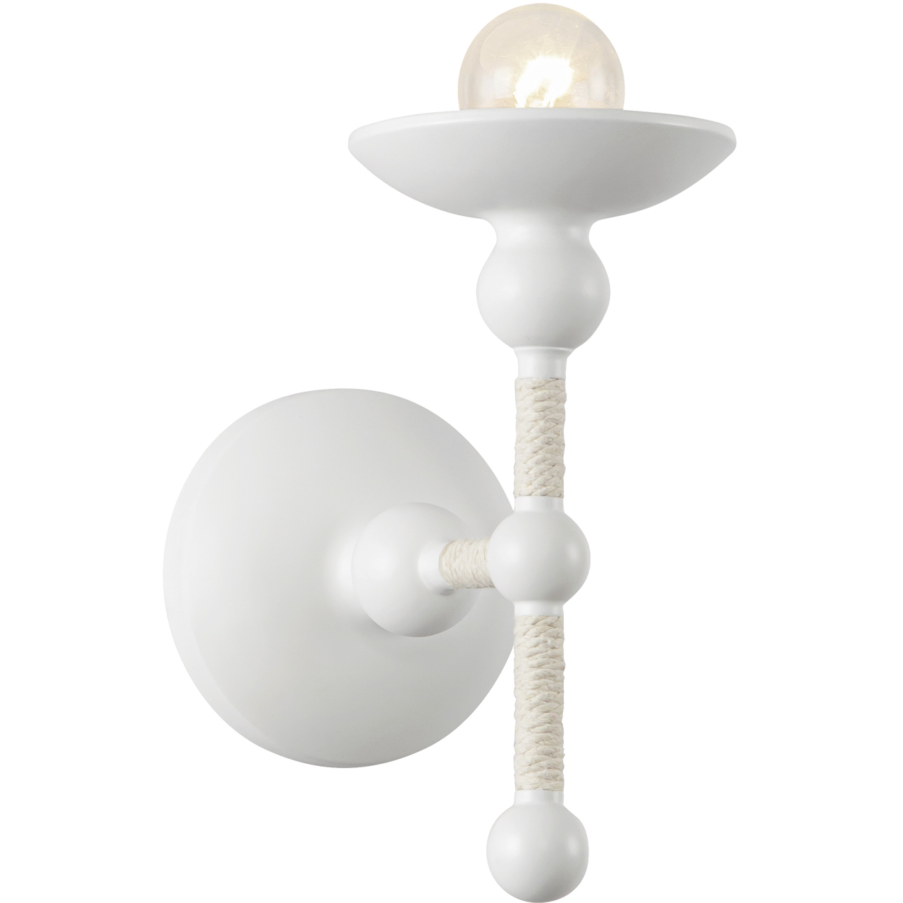 Nadine 1 Light 4.63 inch Matte White and Cotton Wall/Vanity Light Wall Light