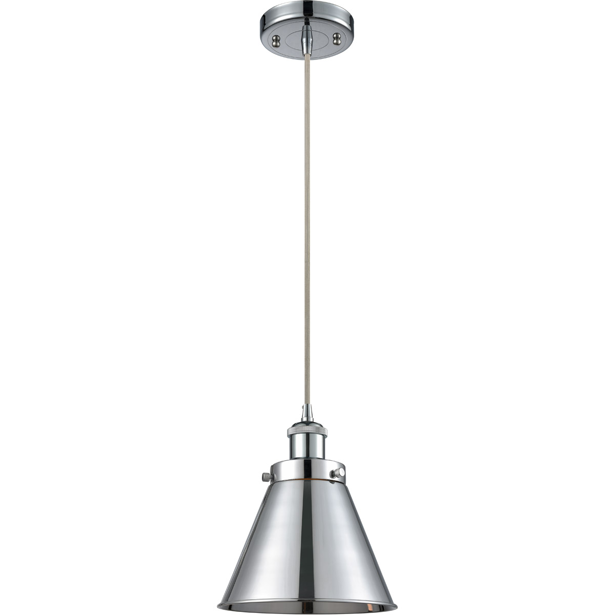 Ballston Appalachian 1 Light 8 inch Polished Chrome Mini Pendant Ceiling Light, Ballston