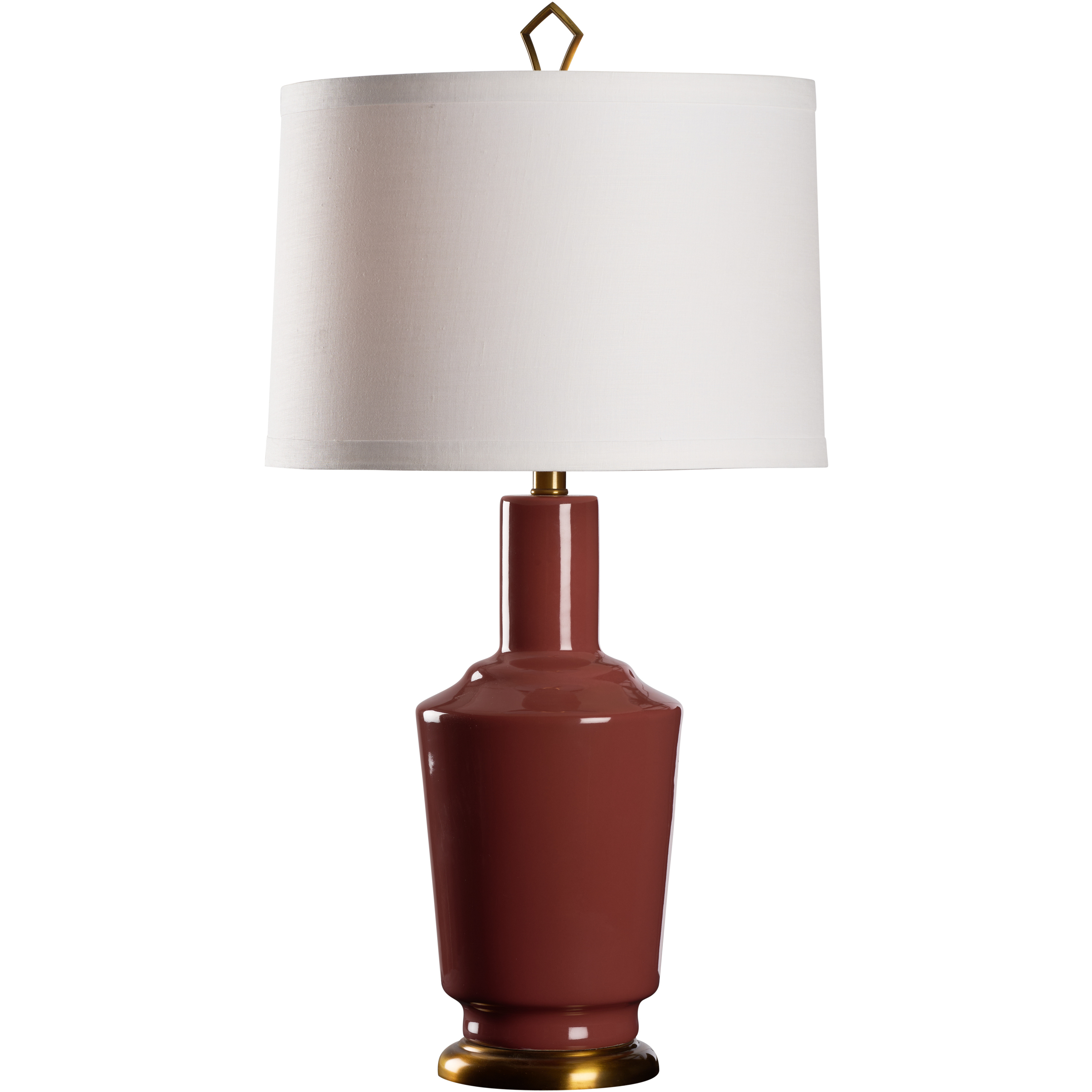 Emma 22 inch 100.00 watt Red and Gold Table Lamp Portable Light