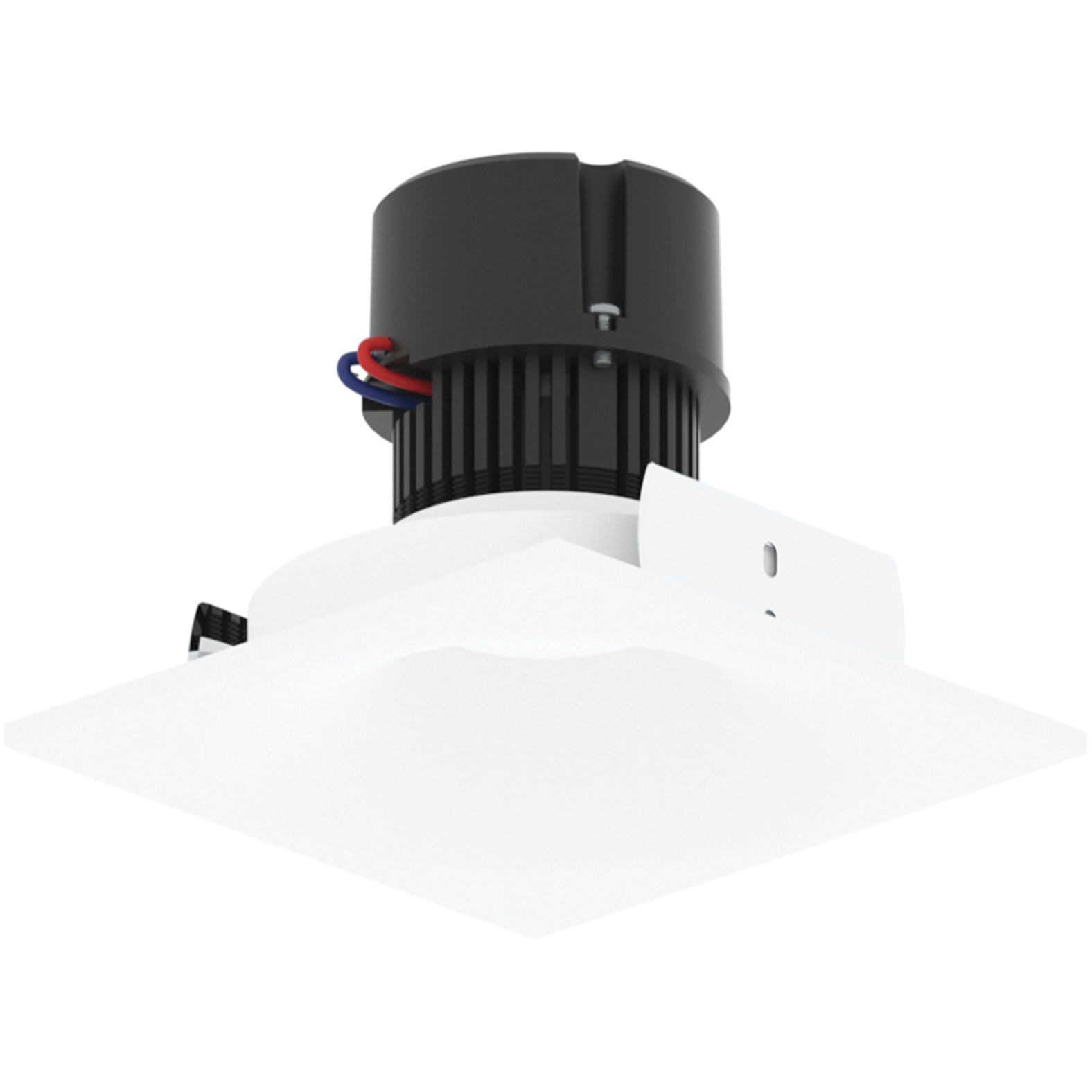 Pearl Bright White LED Square Bullnose Retrofit in 2700K, 4" Retrofit