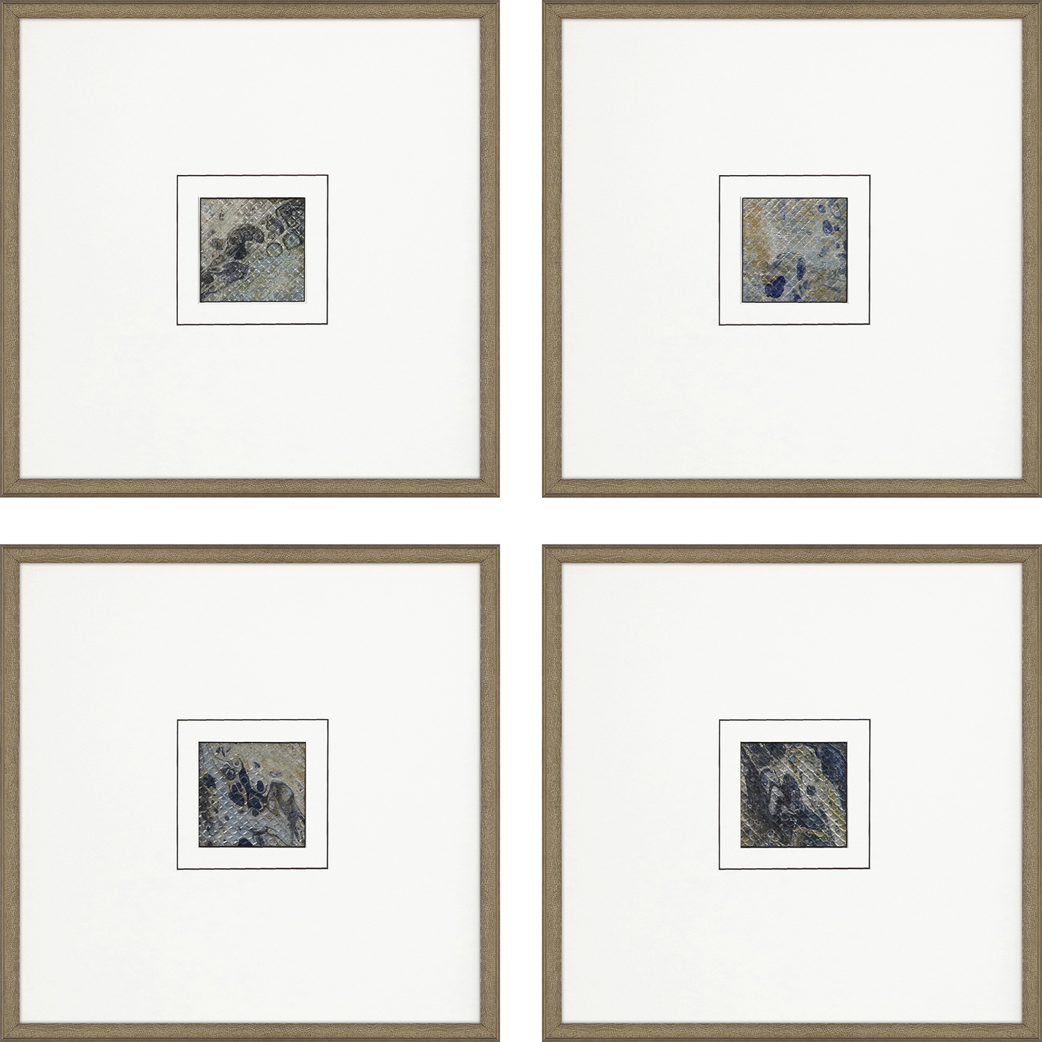 Metamorphosis Blue and Metallic and Yellow Framed Art, The Studio