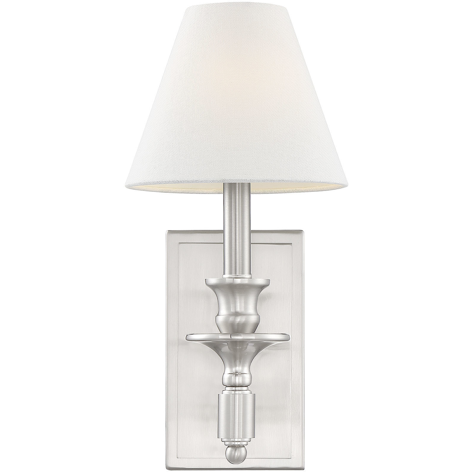 Washburn 1 Light 6.9 inch Satin Nickel Wall Sconce Wall Light, Essentials