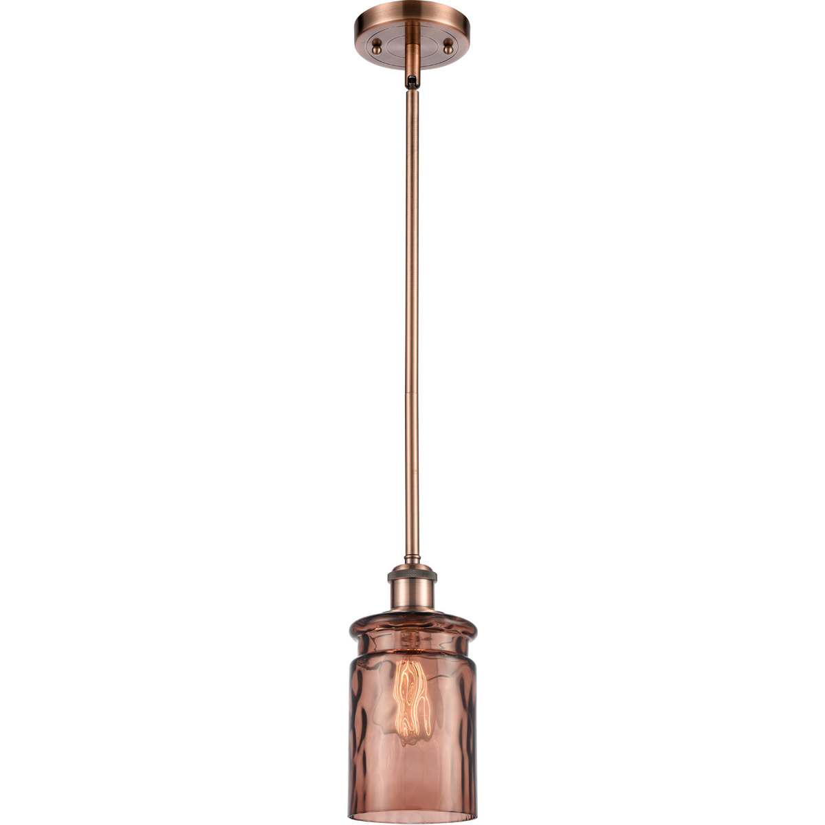 Ballston Candor LED 4.75 inch Antique Copper Pendant Ceiling Light, Ballston