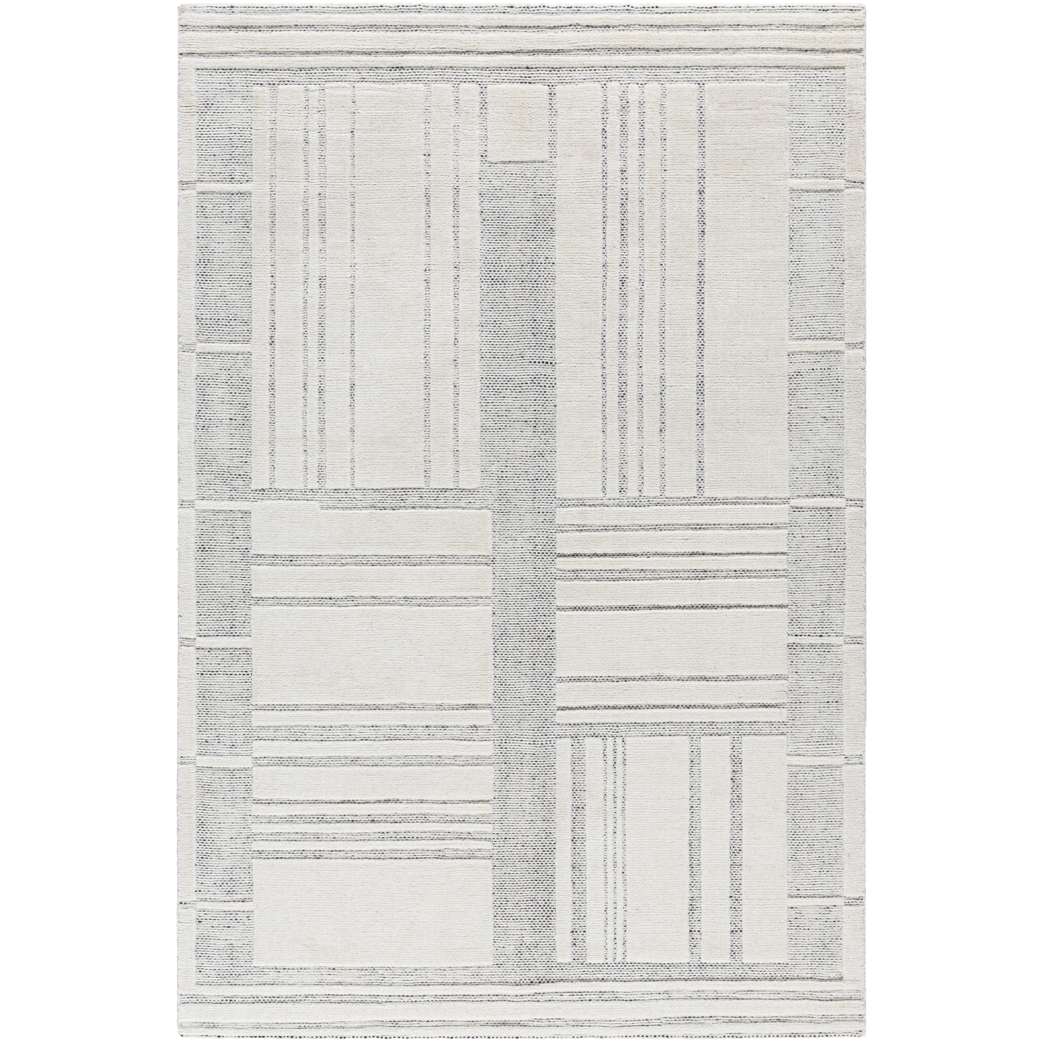 Molde 120 X 96 inch Light Silver/Silver Handmade Rug in 8 x 10