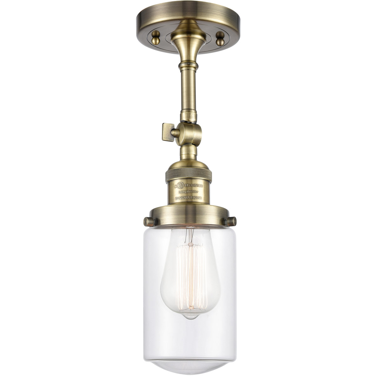 Franklin Restoration Dover 1 Light 5 inch Antique Brass Sconce Wall Light in Incandescent, Clear Glass, Franklin Restoration