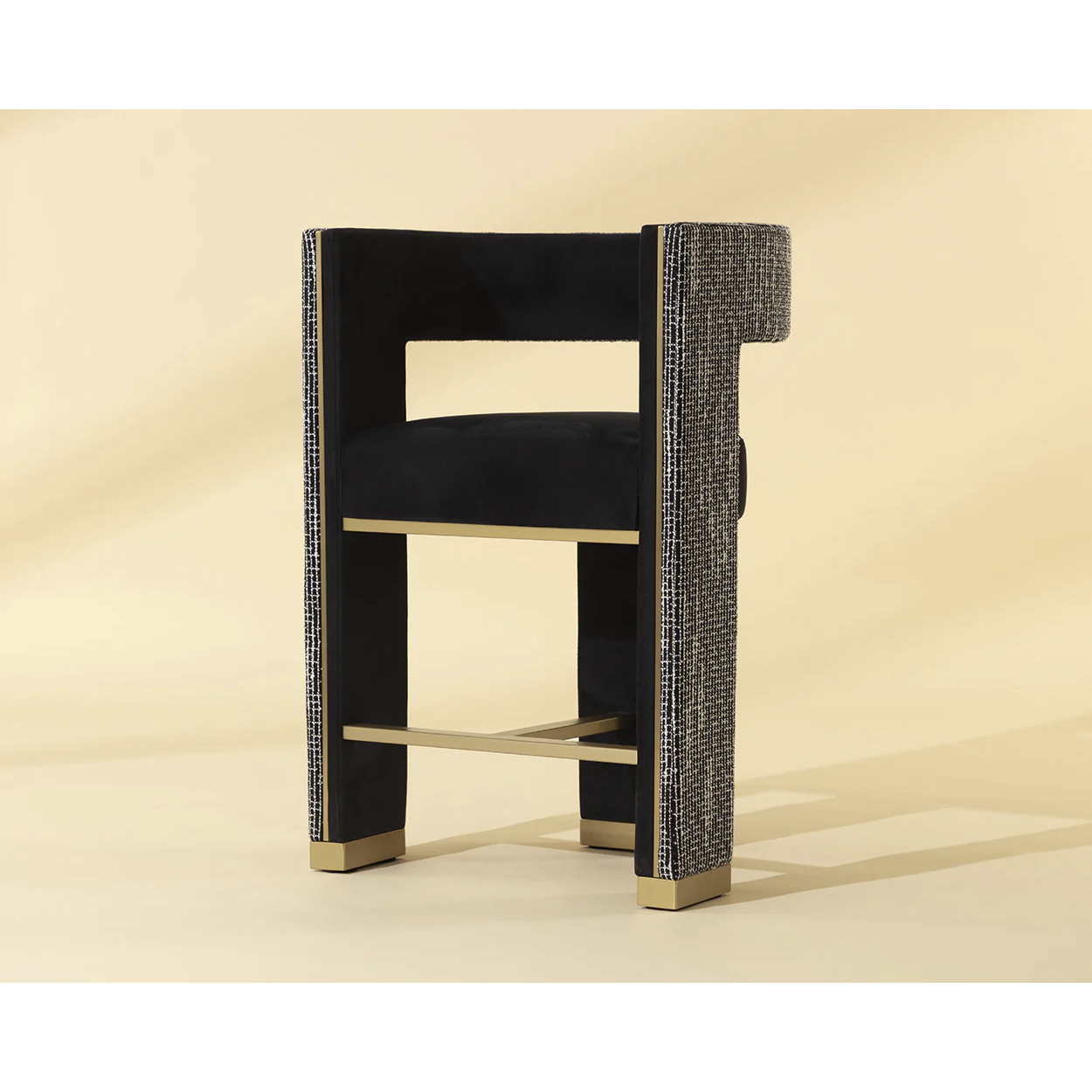 Adamina 36.25 inch Abbington Black / Hobbes Night Counter Stool