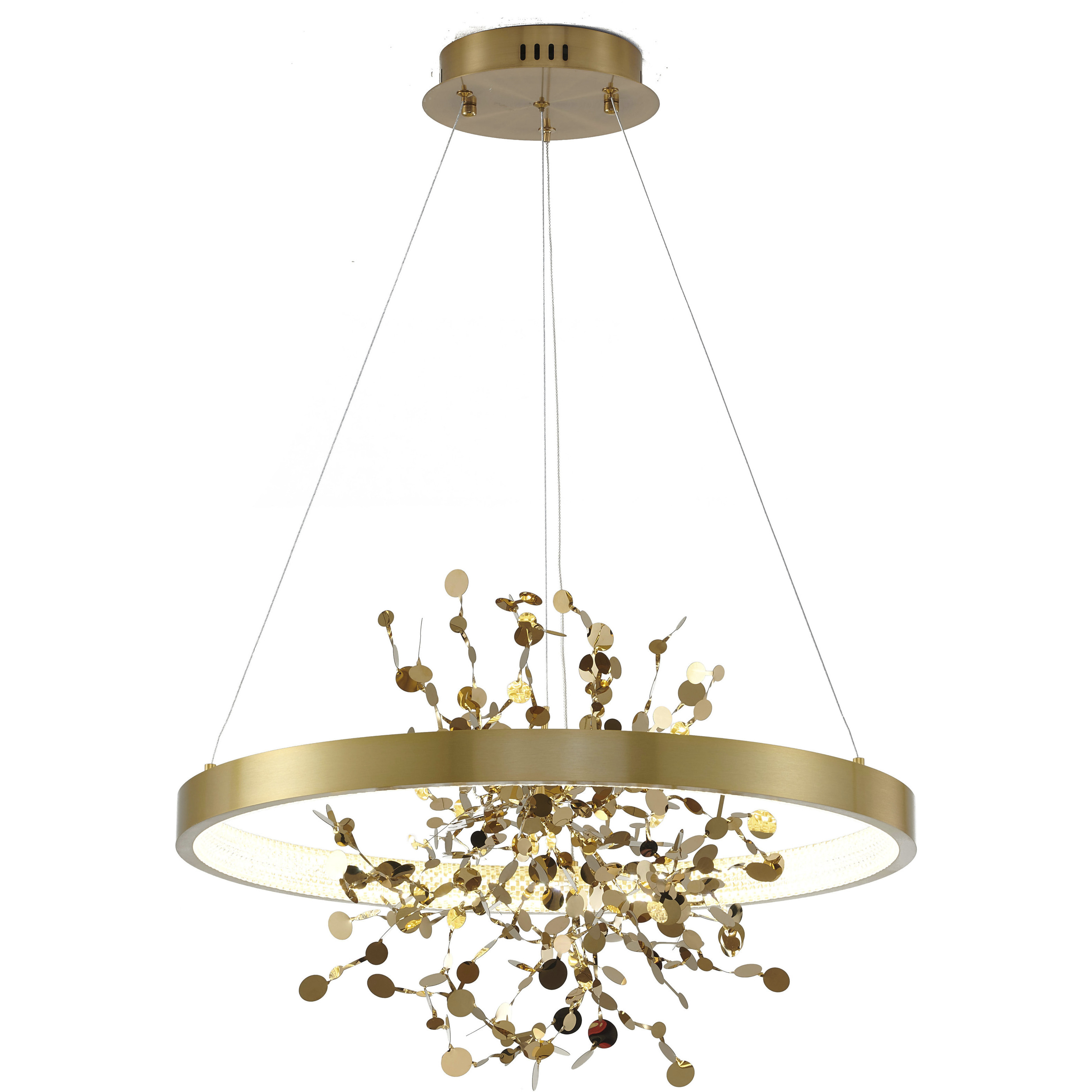 GL Series LED 24 inch Gold Chandelier Ceiling Light