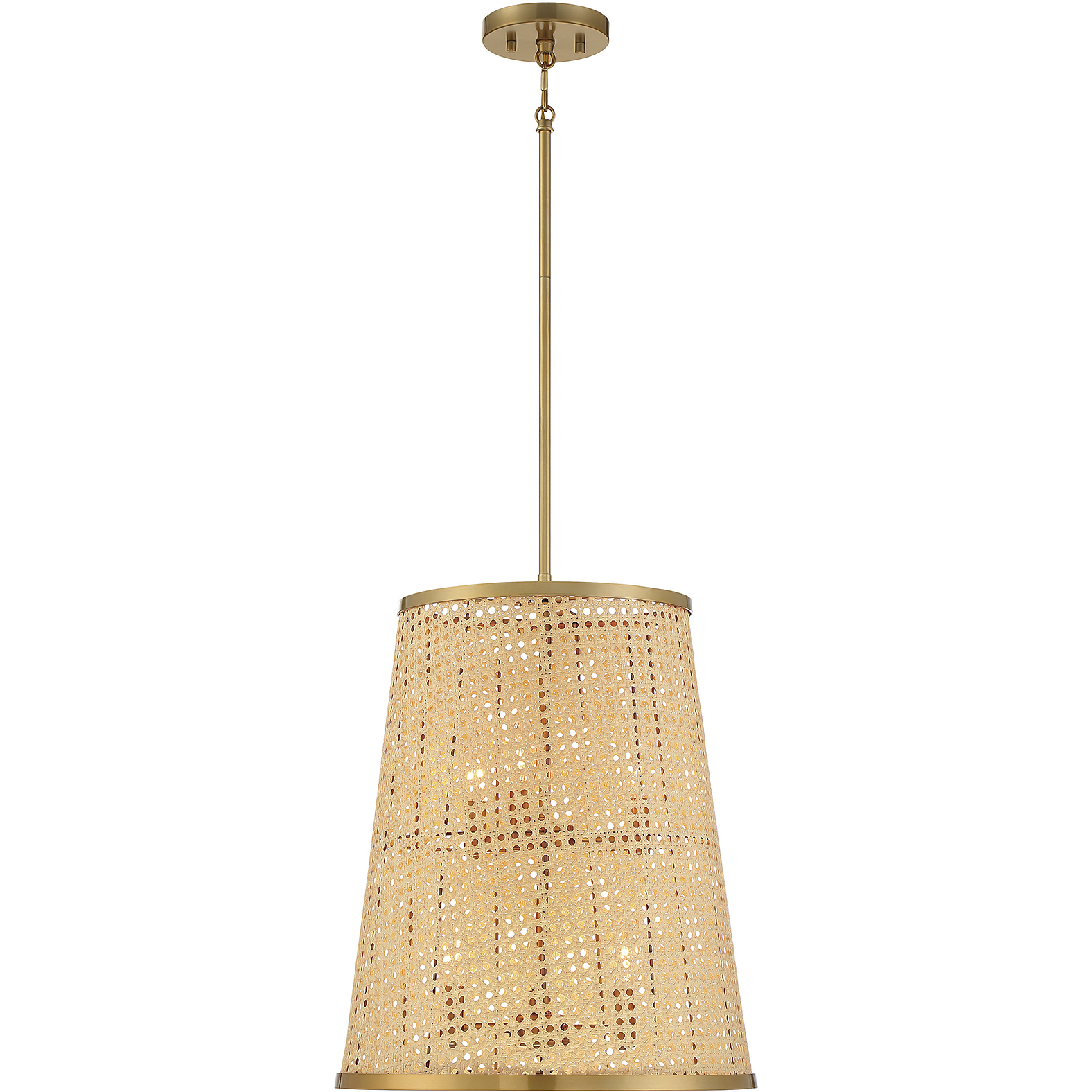 Astoria 6 Light 16 inch Natural with Burnished Brass Pendant Ceiling Light