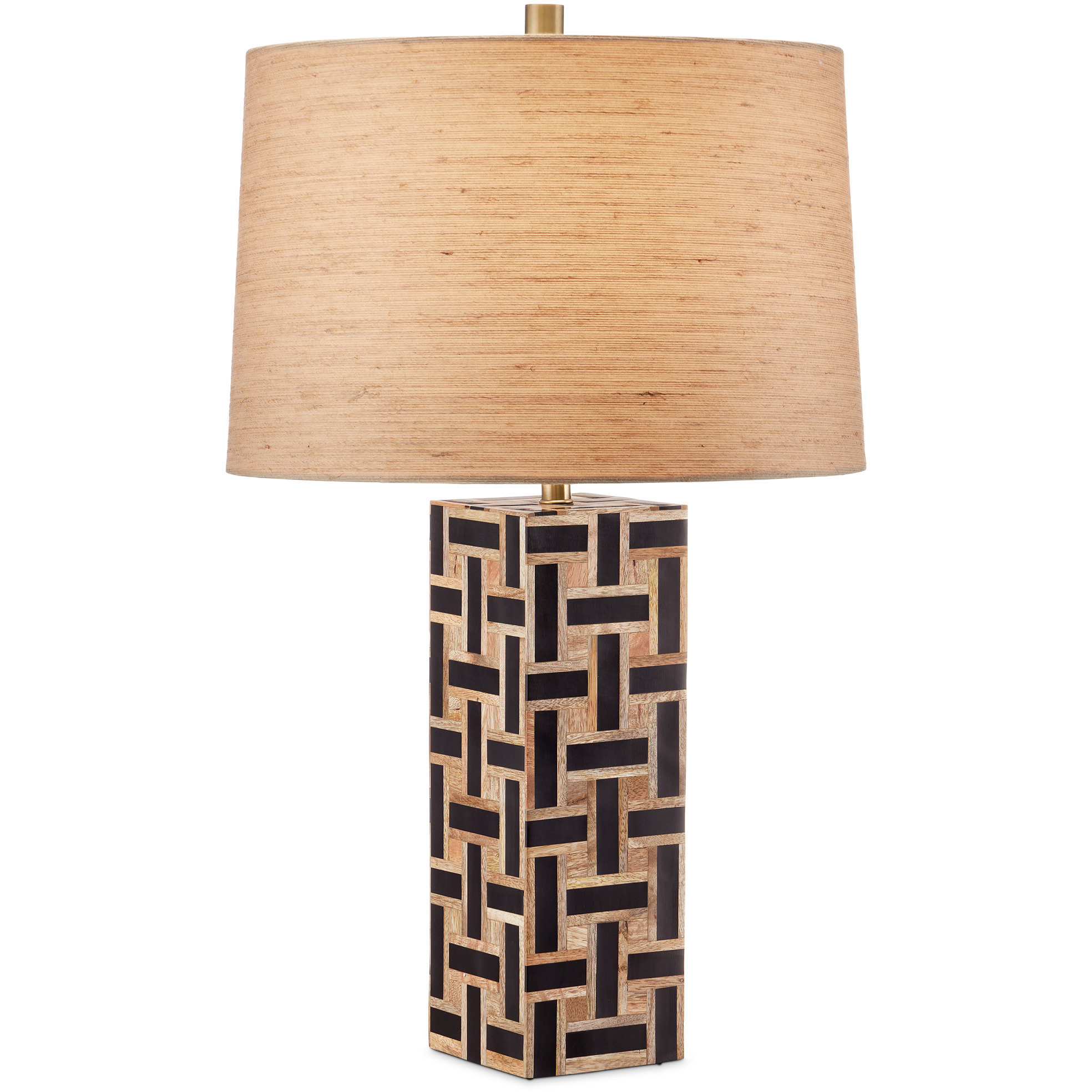 Aarna 26.5 inch 150 watt Natural and Black Table Lamp Portable Light