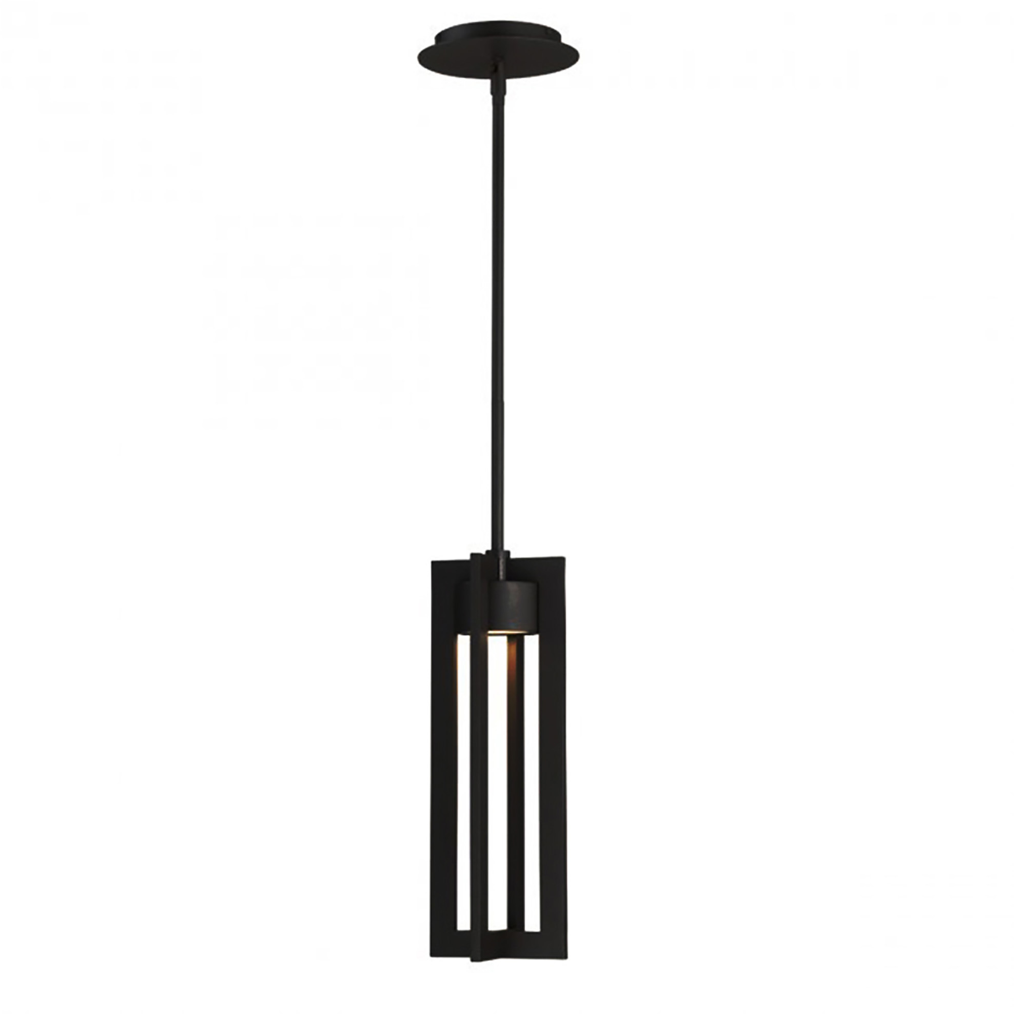 Chamber LED 5.5 inch Black Outdoor Pendant, dweLED