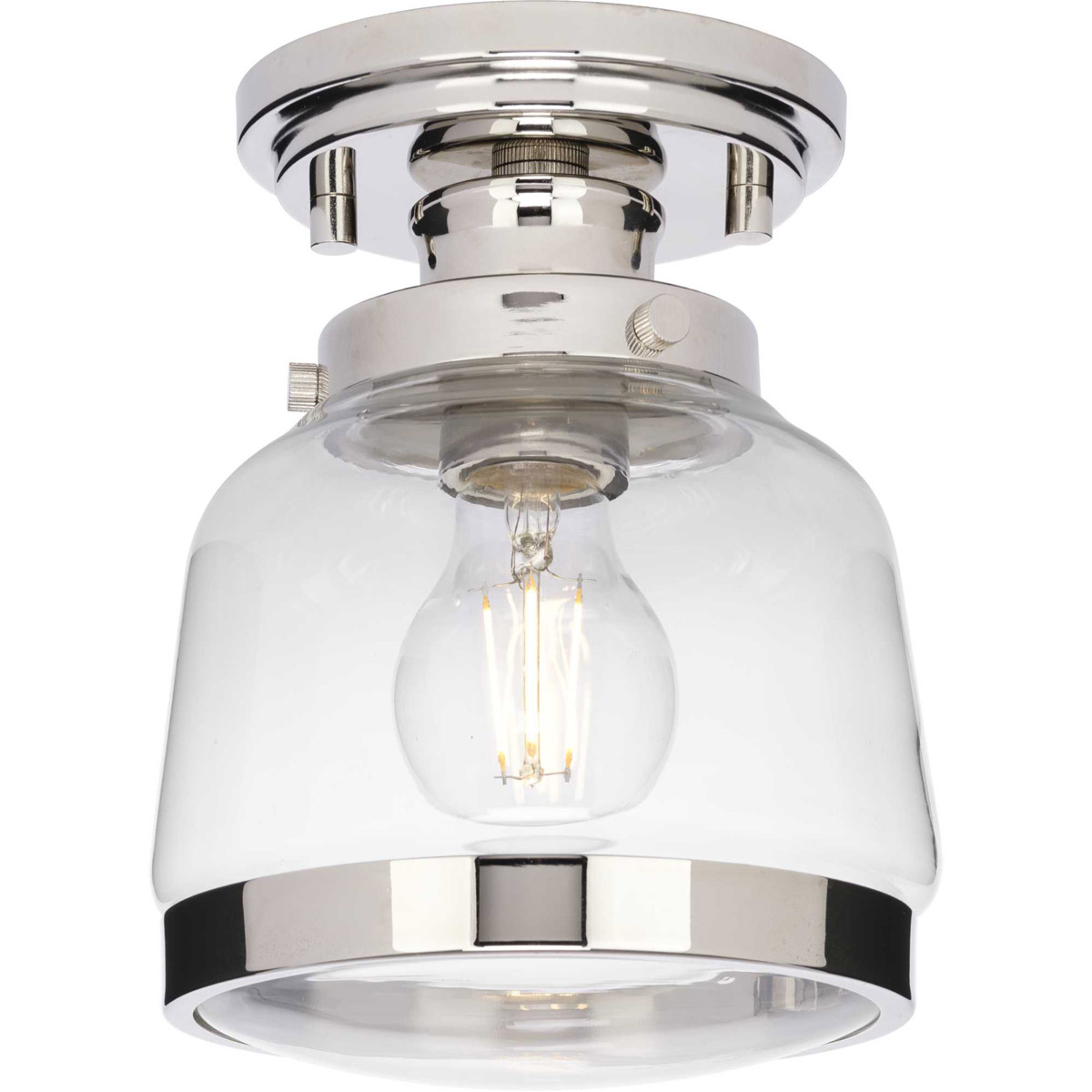 Judson 1 Light 7 inch Polished Nickel Flush Mount Ceiling Light