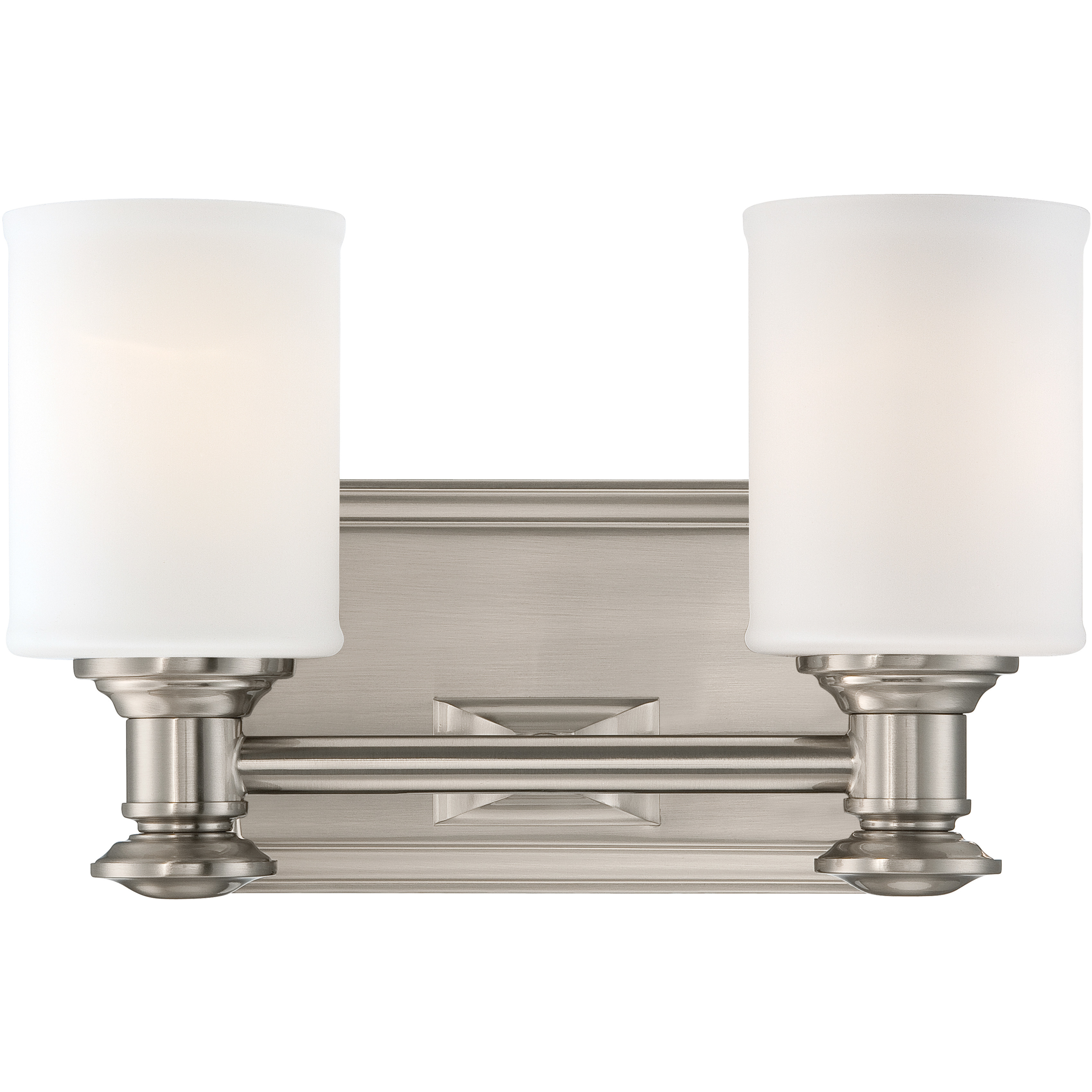 Harbour Point 2 Light 14 inch Brushed Nickel Bath Light Wall Light