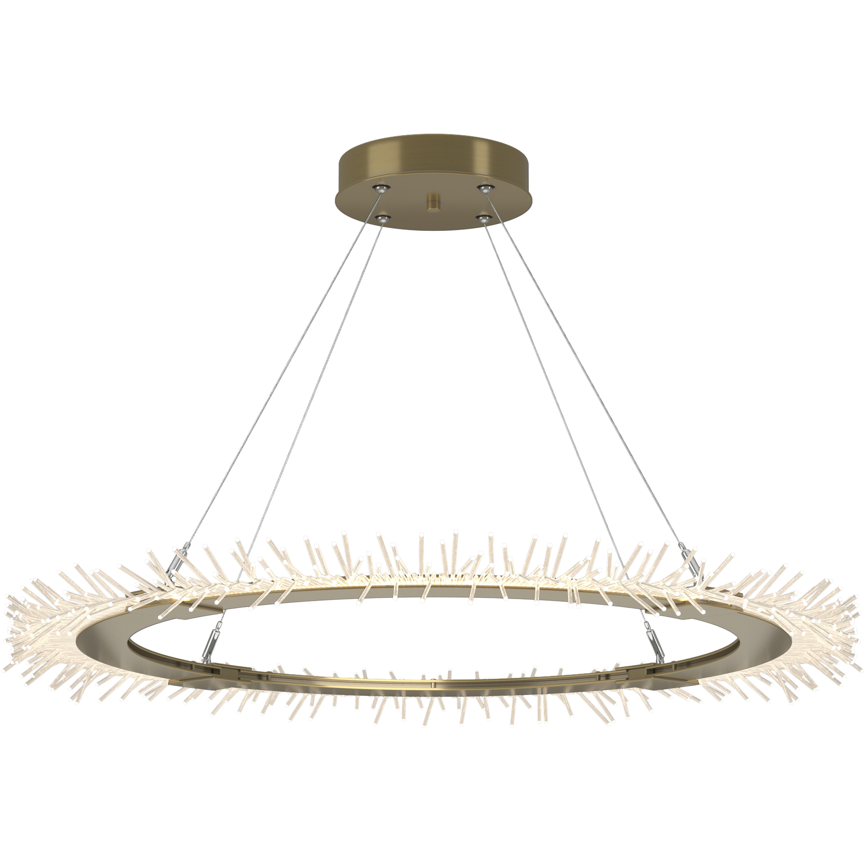 Anemone LED 36.9 inch Modern Brass Pendant Ceiling Light, Circular