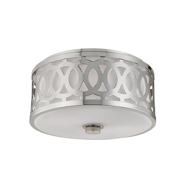Genesee 2 Light 13.5 inch Polished Nickel Flush Mount Ceiling Light