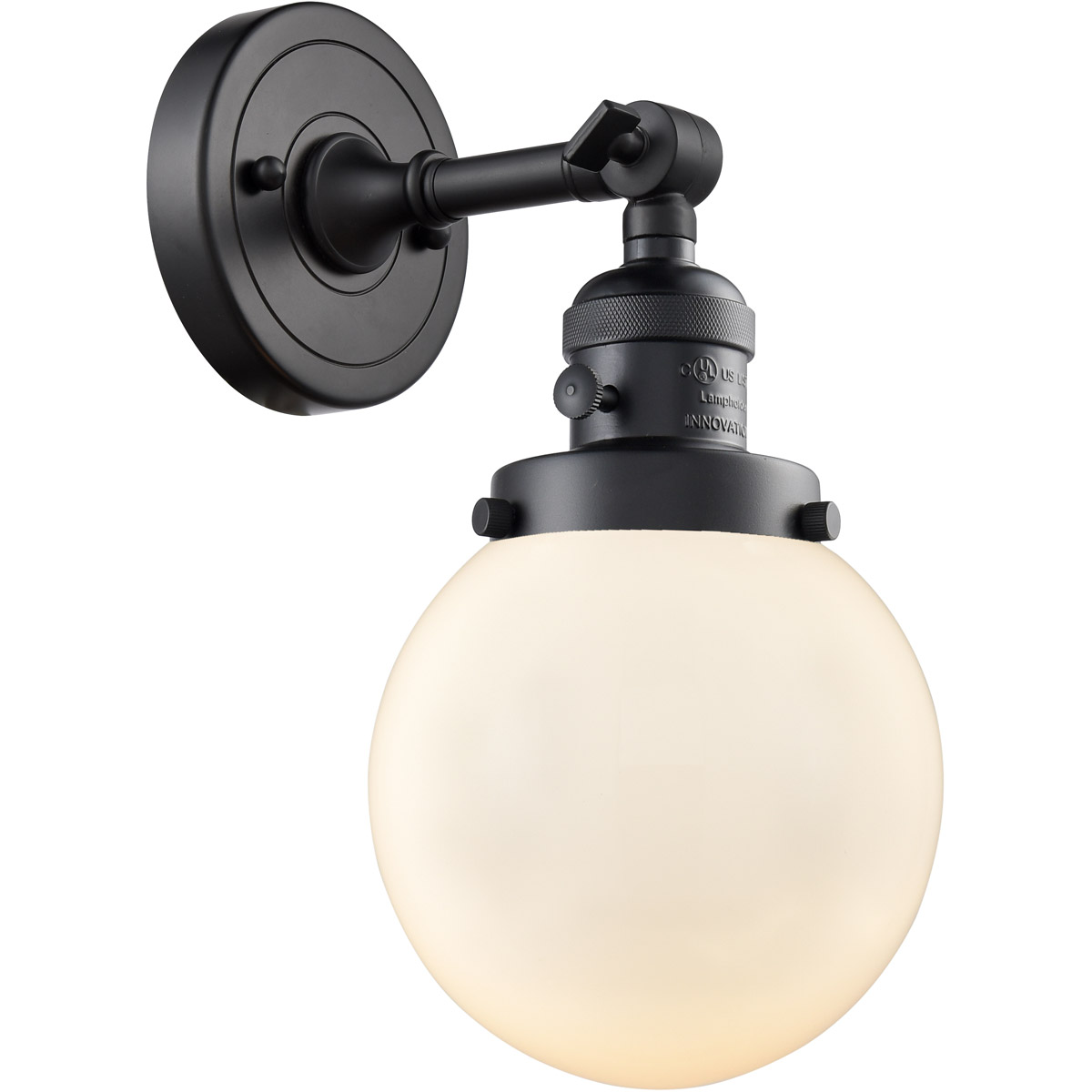 Franklin Restoration Beacon LED 6 inch Matte Black Sconce Wall Light, Franklin Restoration