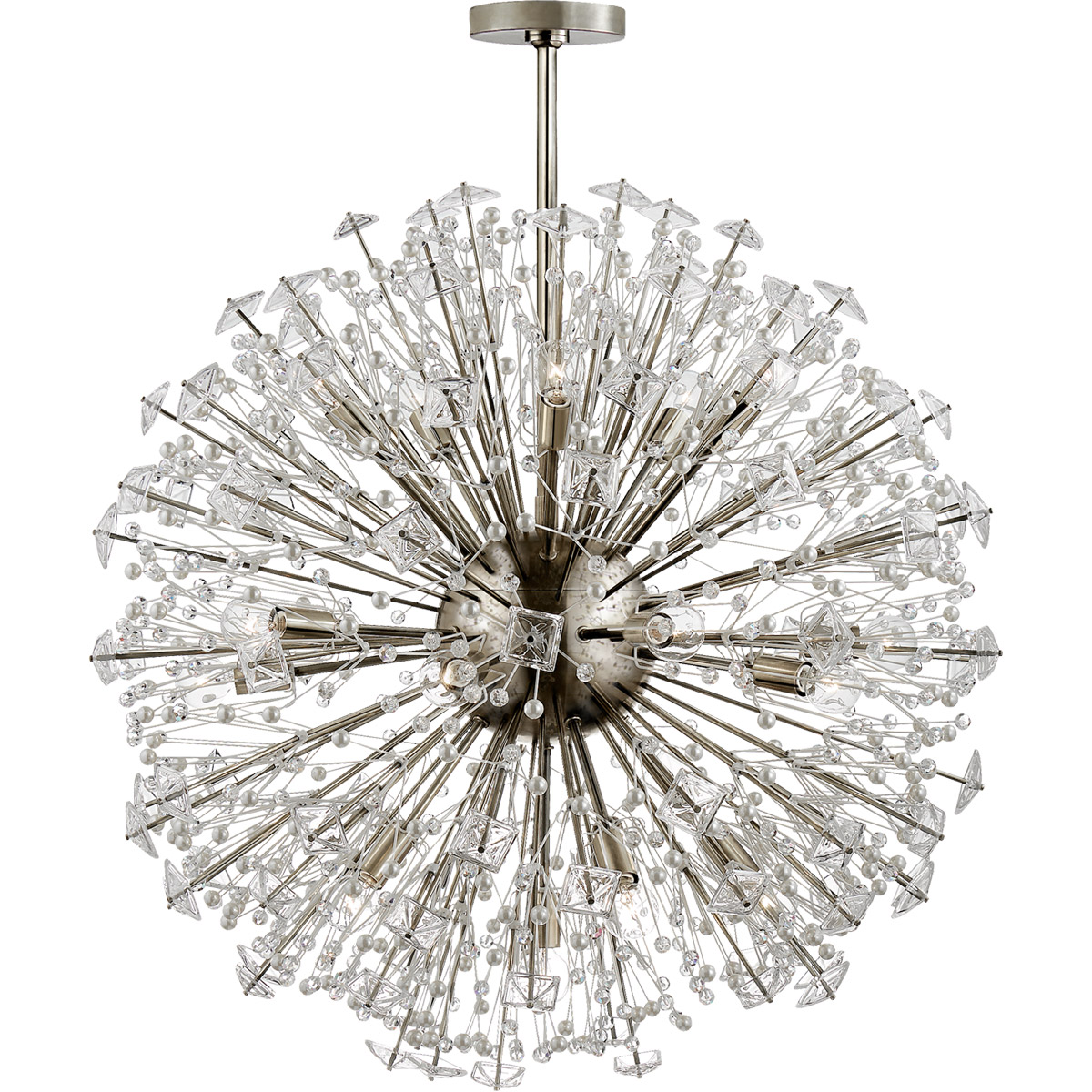 kate spade new york Dickinson 21 Light 32 inch Polished Nickel Chandelier Ceiling Light, Large