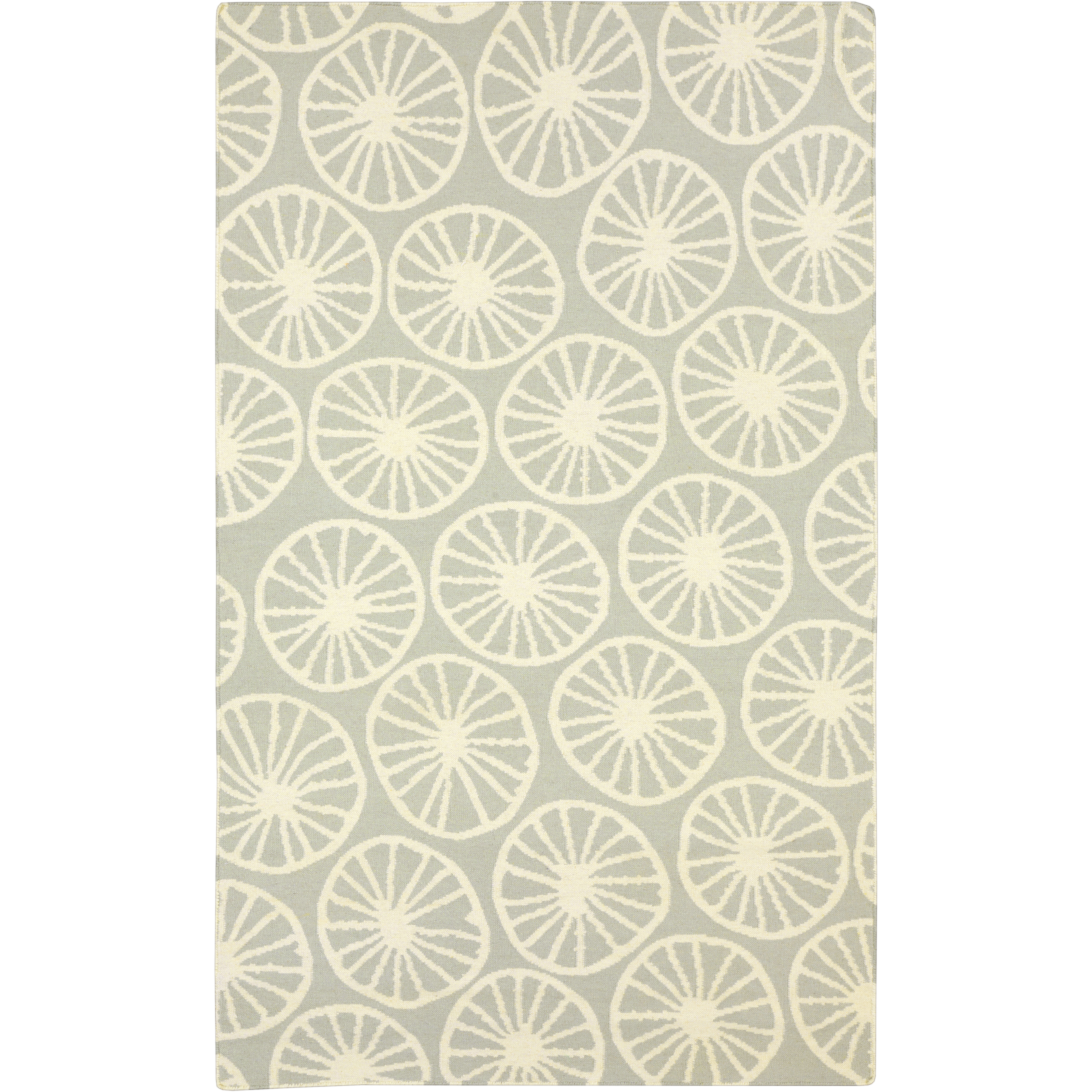 Yacht Club 132 X 96 inch Aqua, Ivory Rug