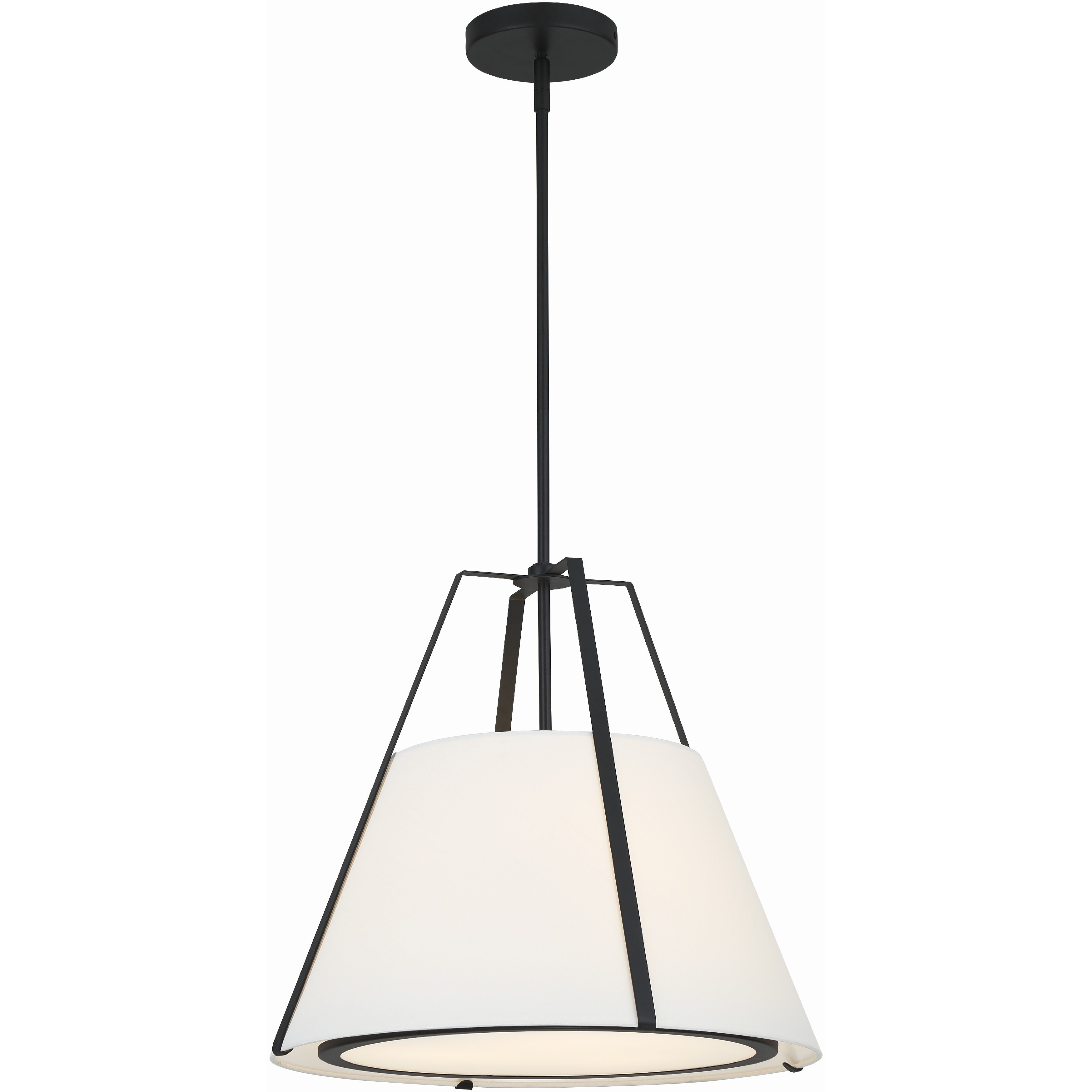 Fulton 3 Light 20 inch Black Pendant Ceiling Light