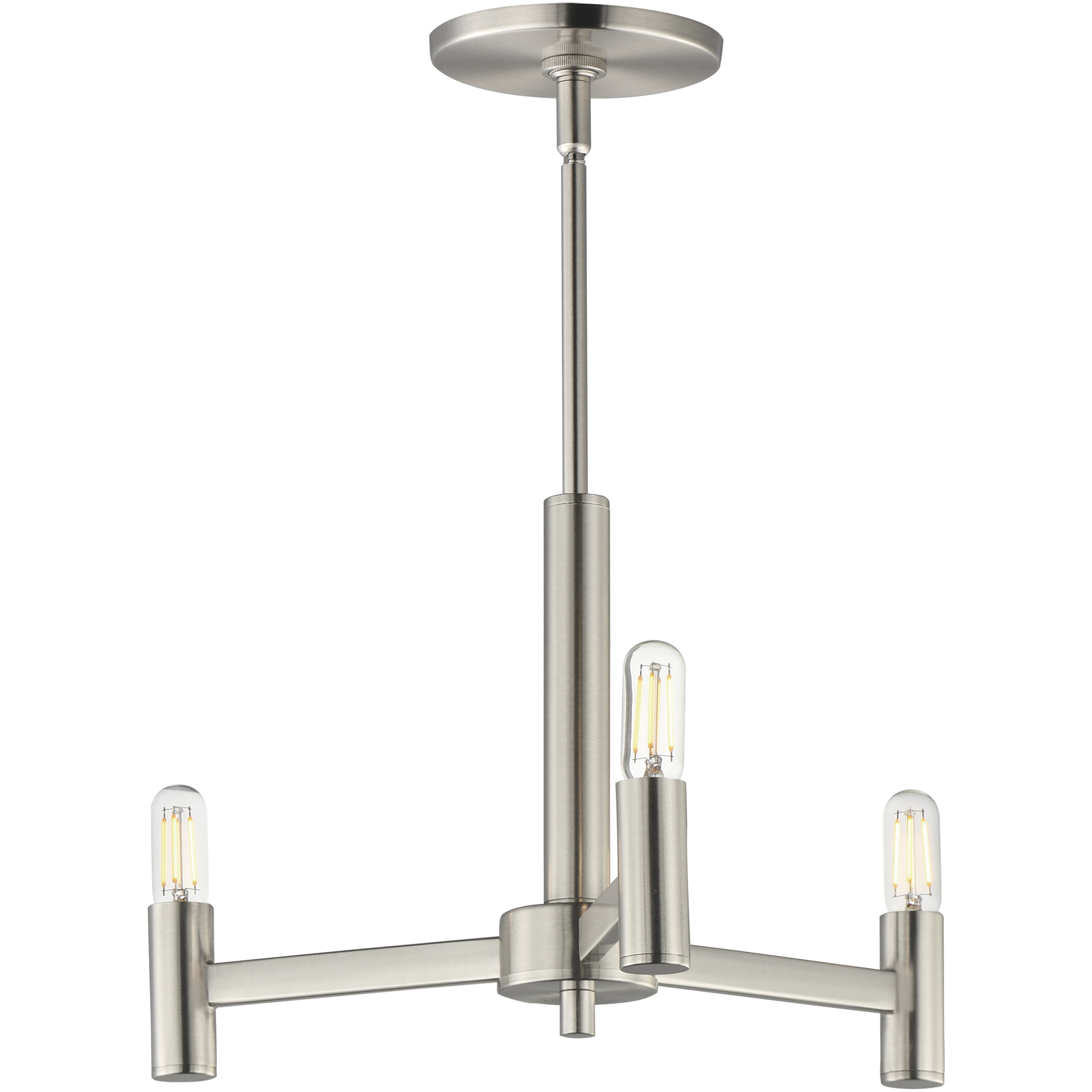 Emana 3 Light 16.25 inch Satin Nickel Chandelier Ceiling Light