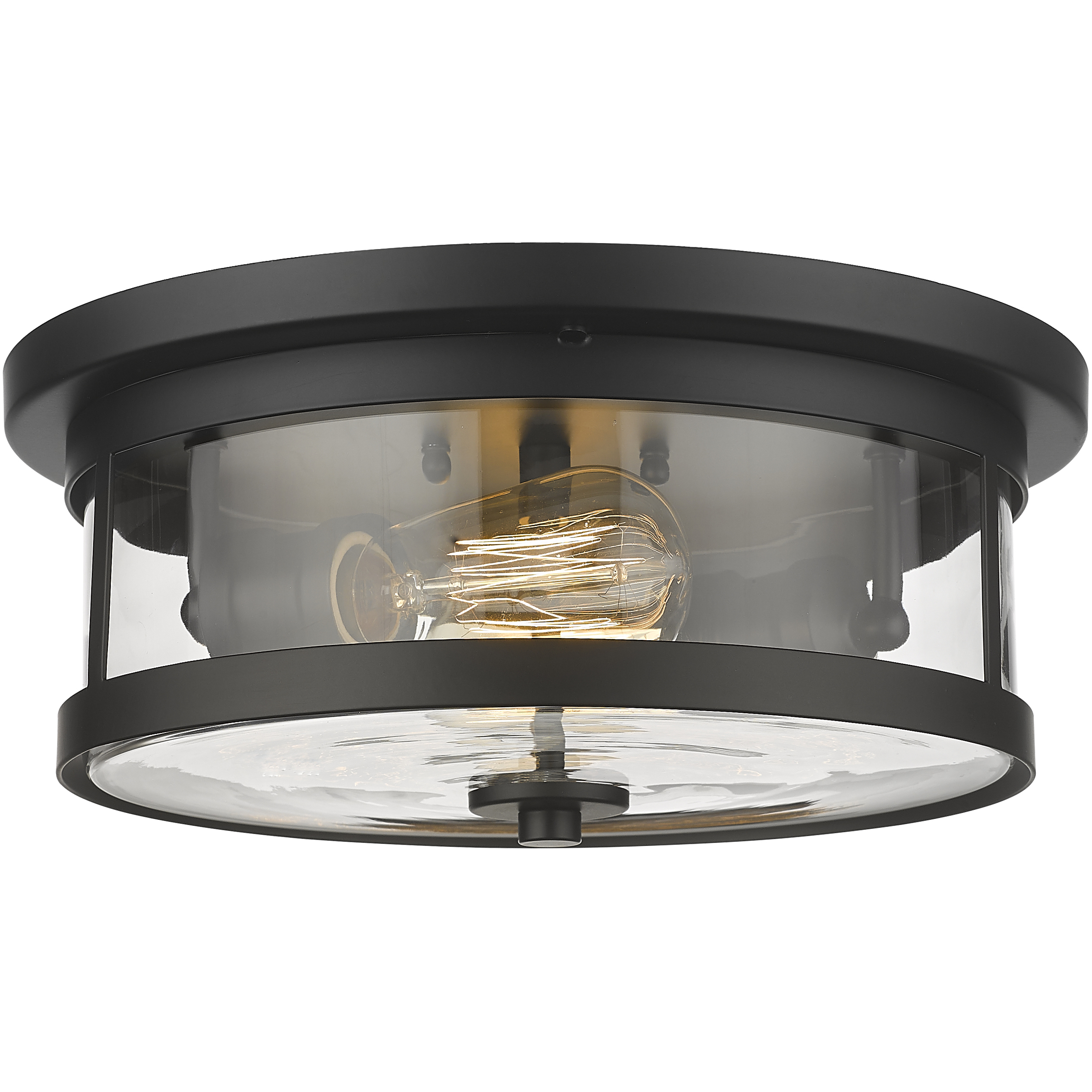 Bethel International YS22137-2C-BLK Canada 2 Light 14 inch Black Flush ...