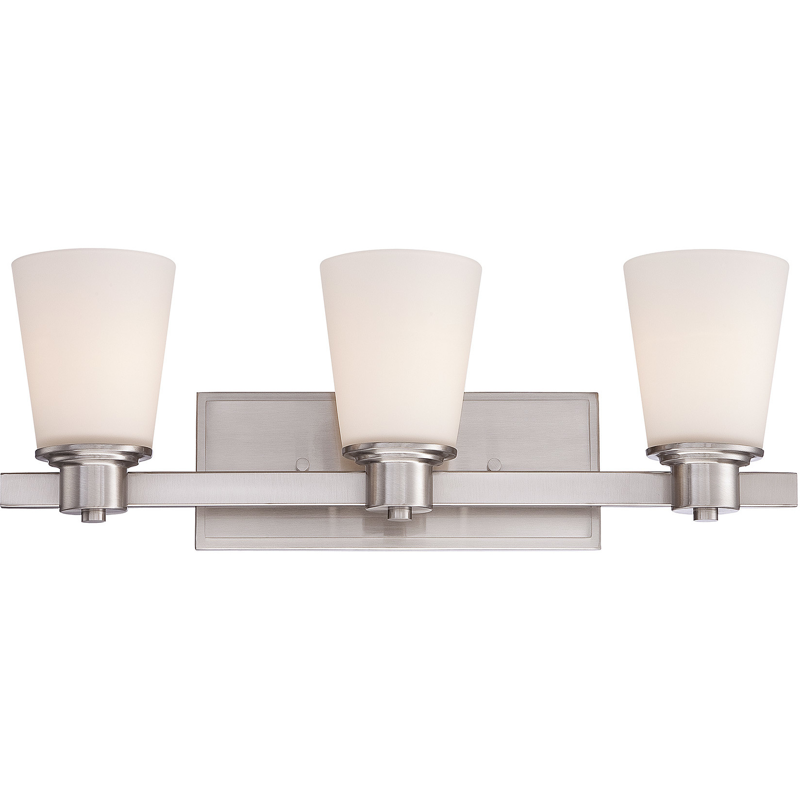 Fontaine 3 Light 23 inch Satin Nickel Vanity Light Wall Light, Essentials