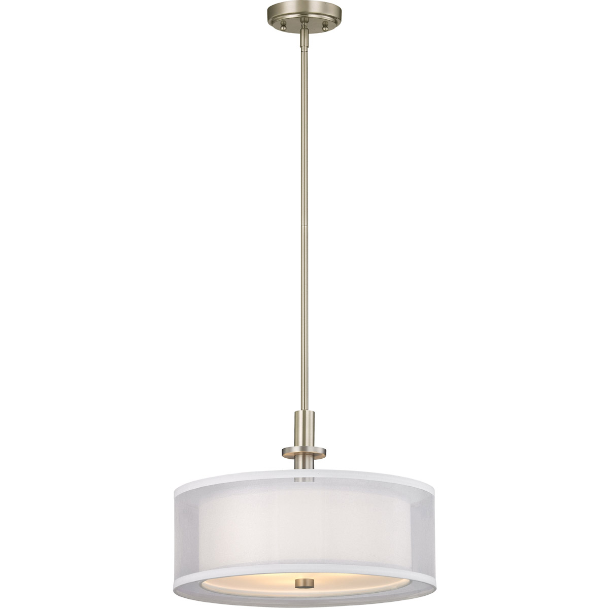 Signature 3 Light 16 inch Satin Nickel Pendant Ceiling Light