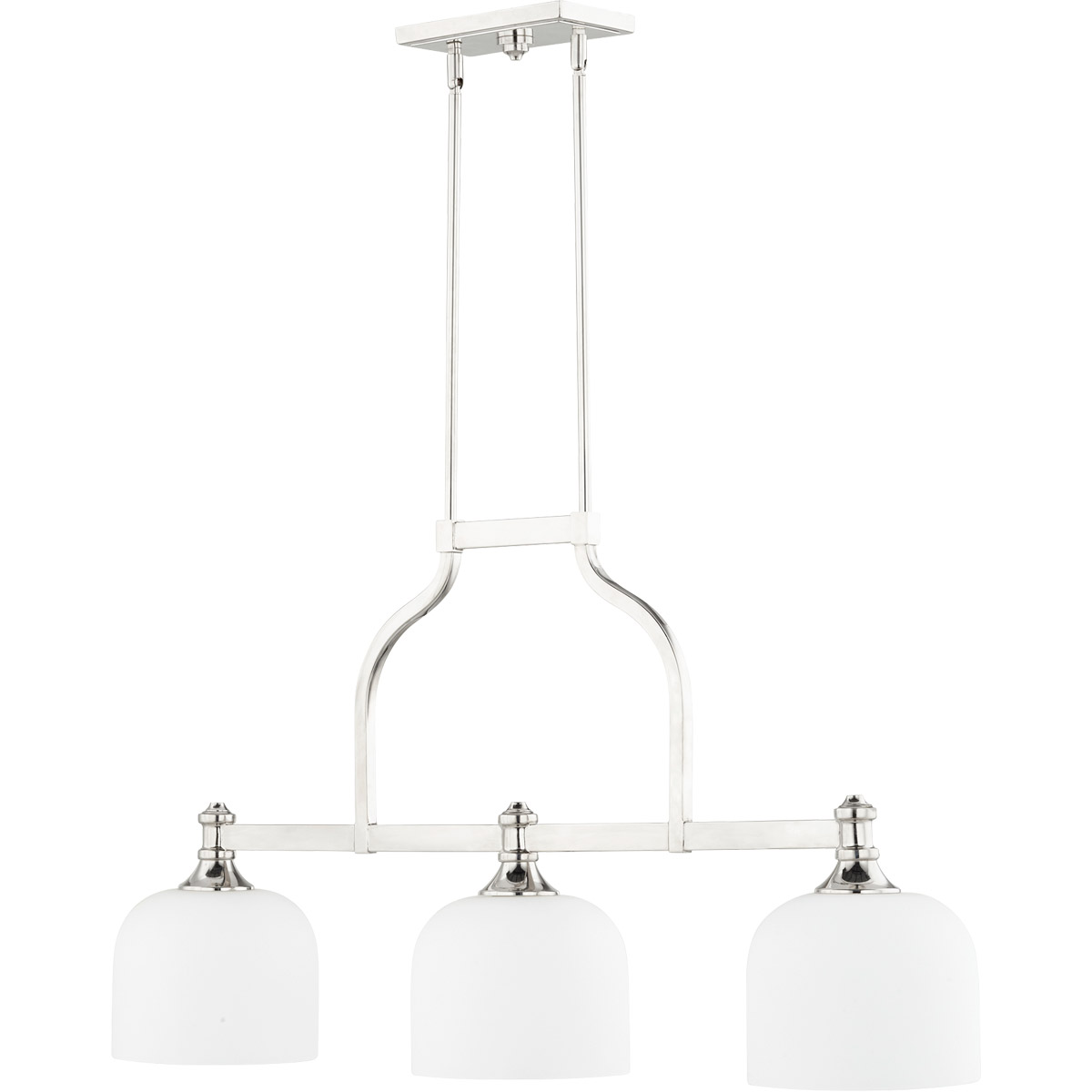 Richmond 3 Light 38 inch Polished Nickel Island Light Ceiling Light