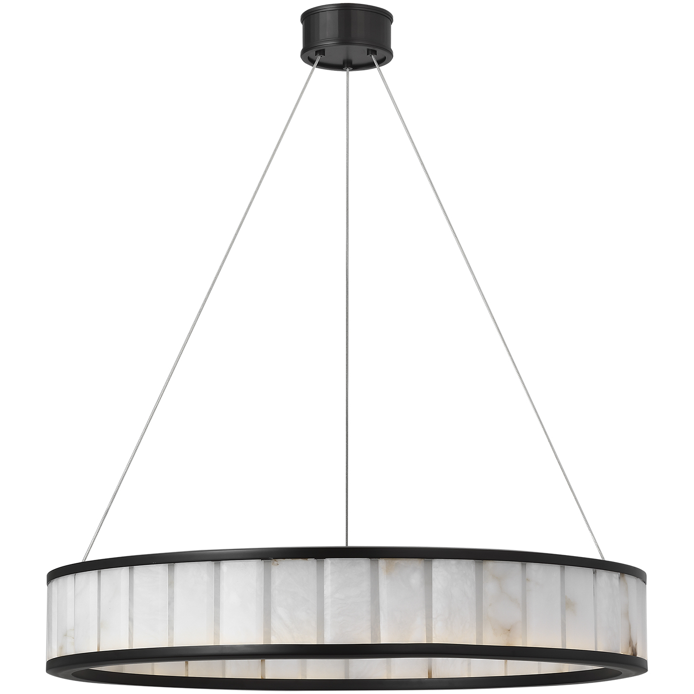 Chapman & Myers Iterna LED 30 inch Modern Iron Ring Chandelier Ceiling Light in Alabaster