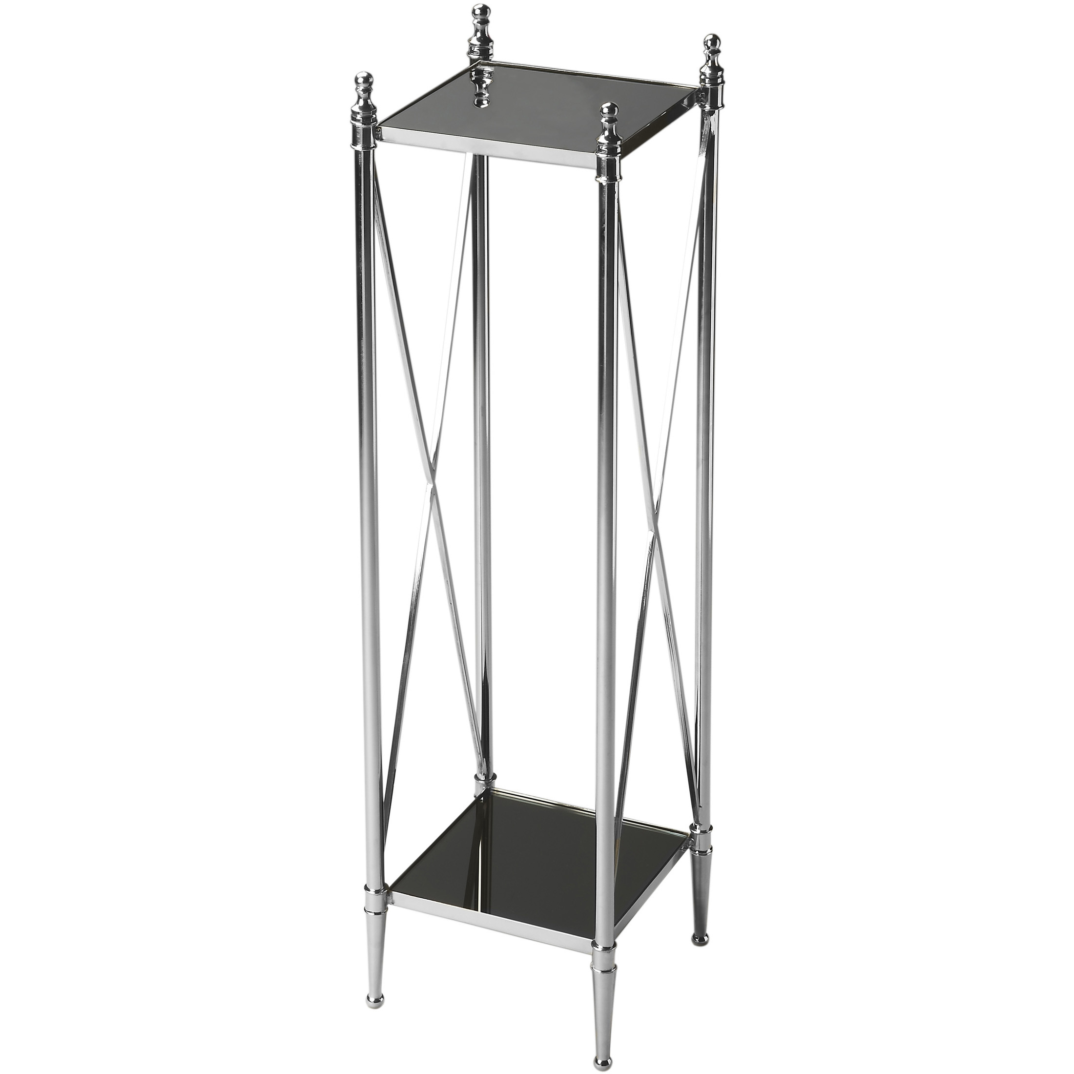 Modern Expressions Deidre Glass & Metal Nickel Pedestal & Planter, Pedestal