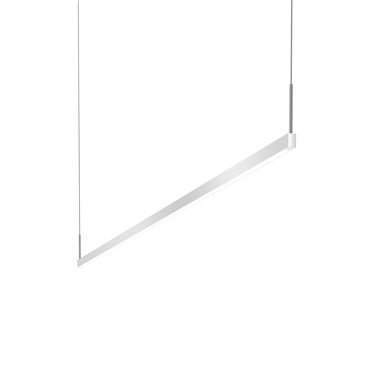 Thin-Line LED 72 inch Bright Satin Aluminum Pendant Ceiling Light