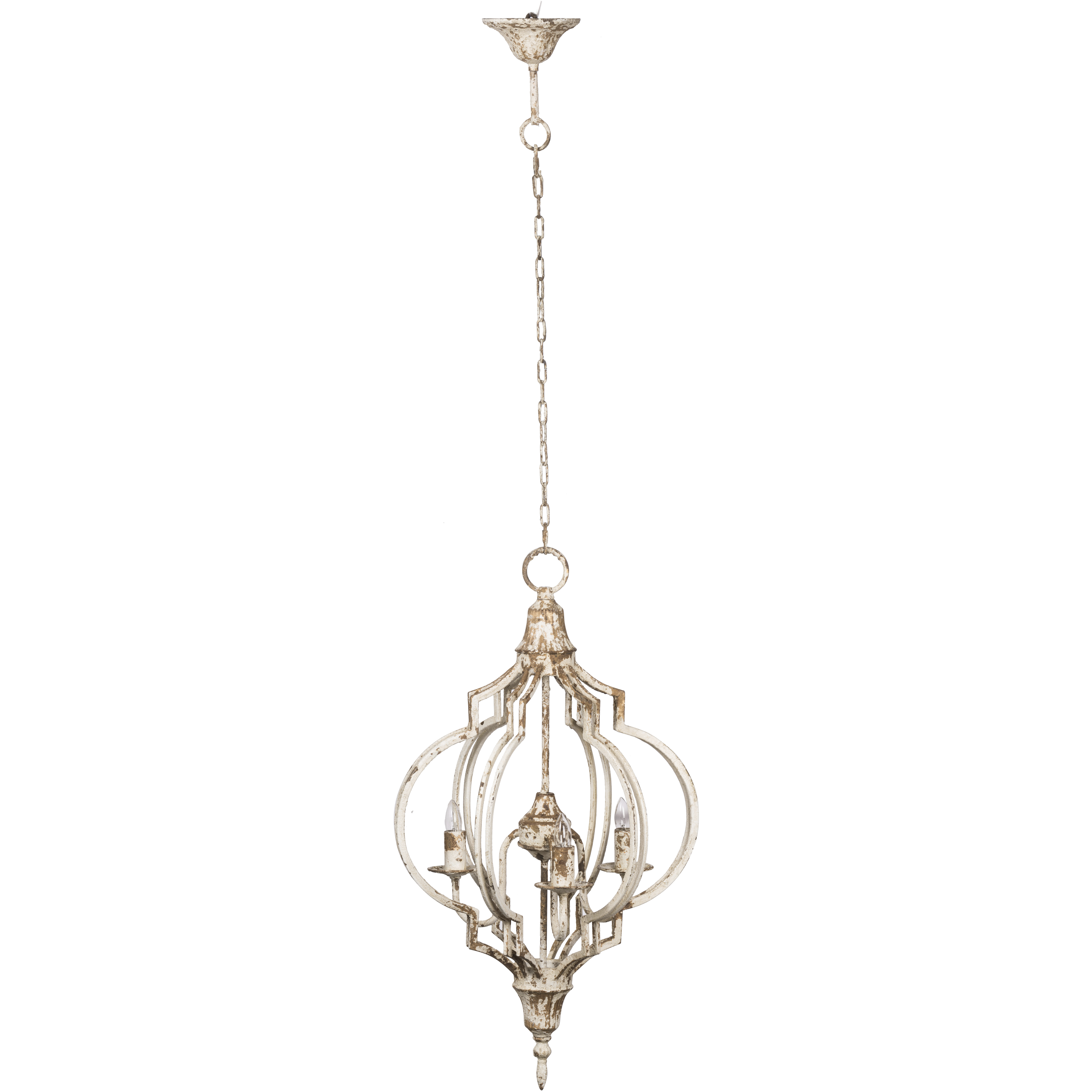 Donalt 3 Light 16.7 inch White and Gold Pendant Ceiling Light