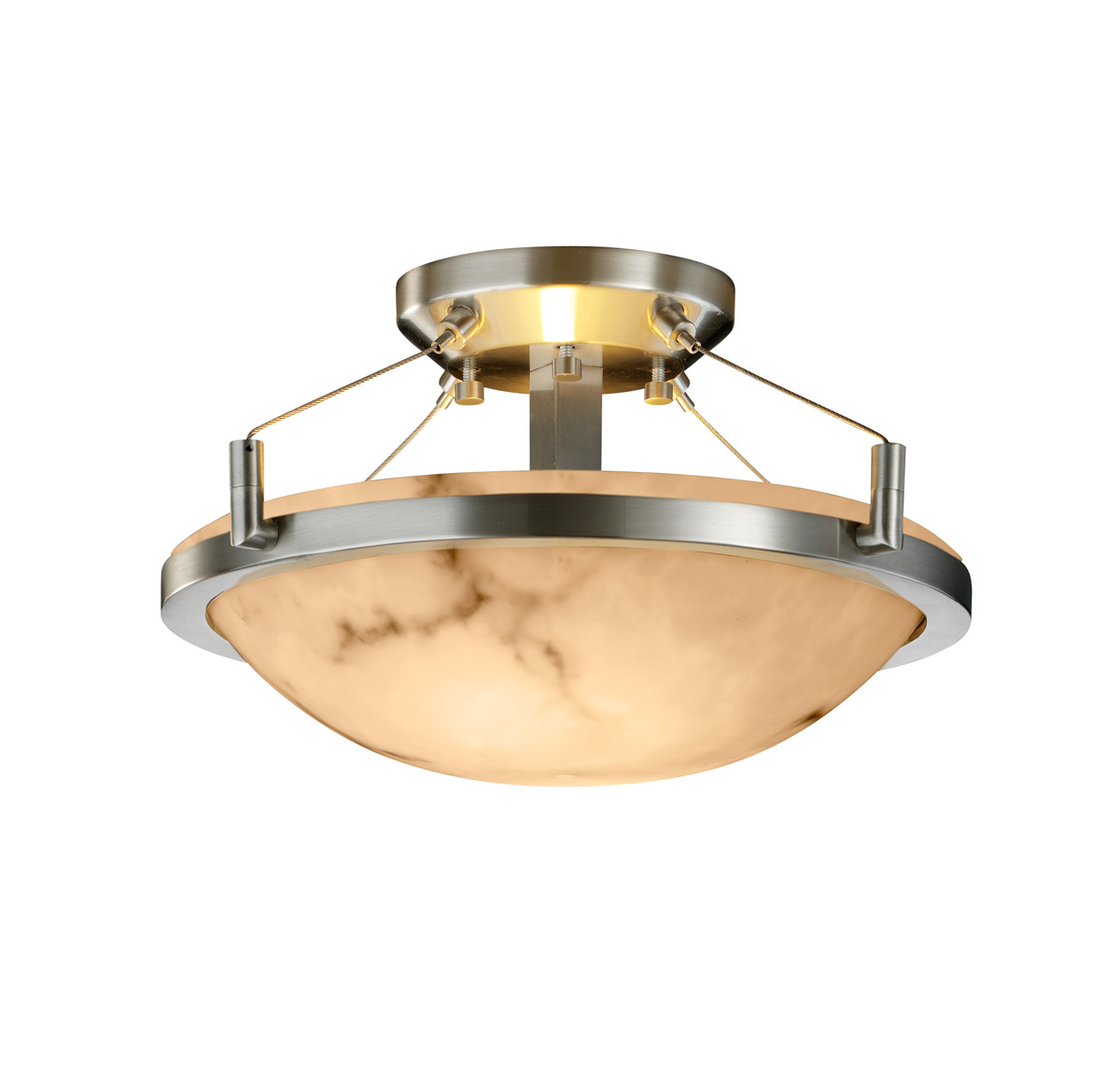 Lumenaria LED 16 inch Dark Bronze Semi-Flush Ceiling Light in 2000 Lm LED