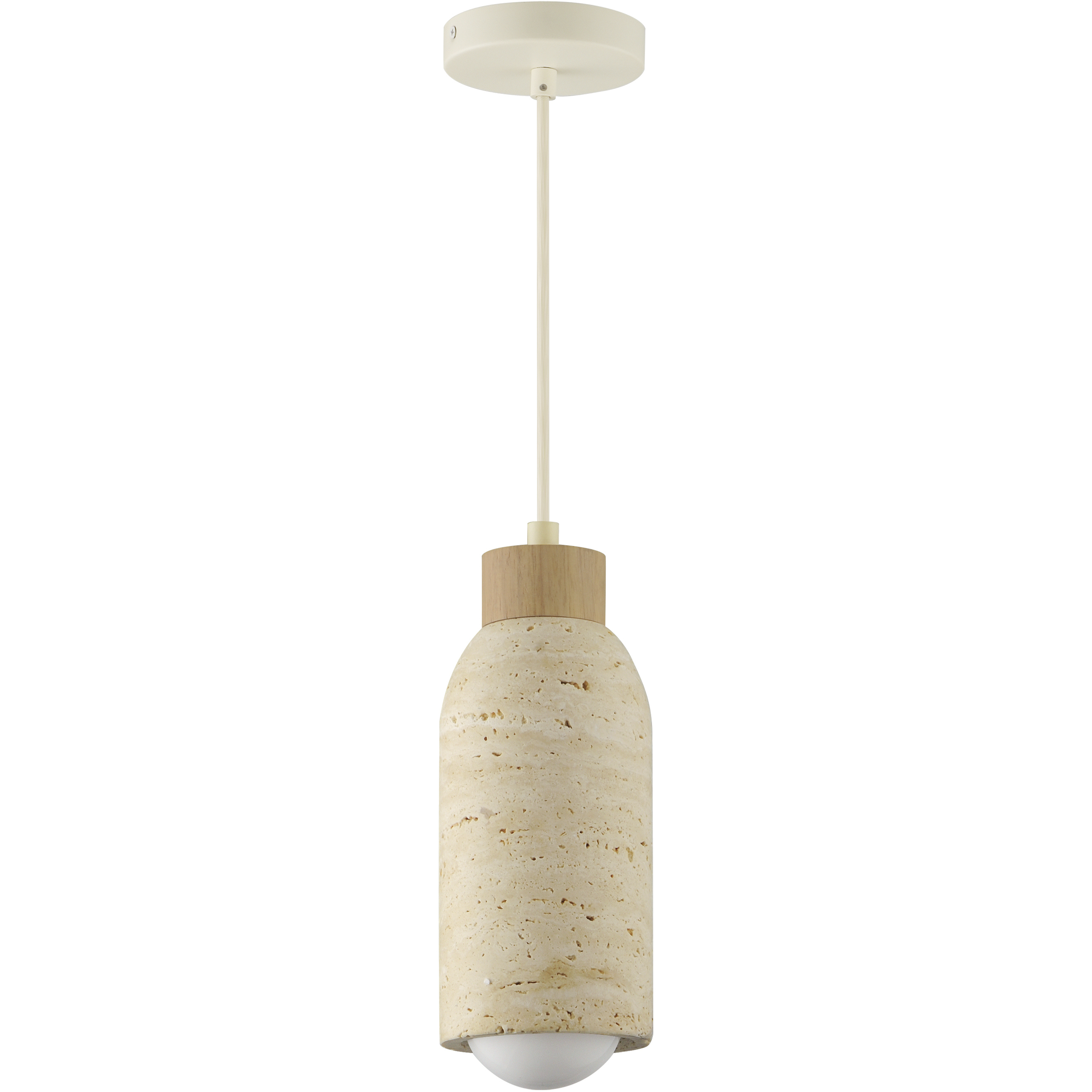 Pompeii 1 Light 4.75 inch Travertine and Oyster Single Pendant Ceiling Light