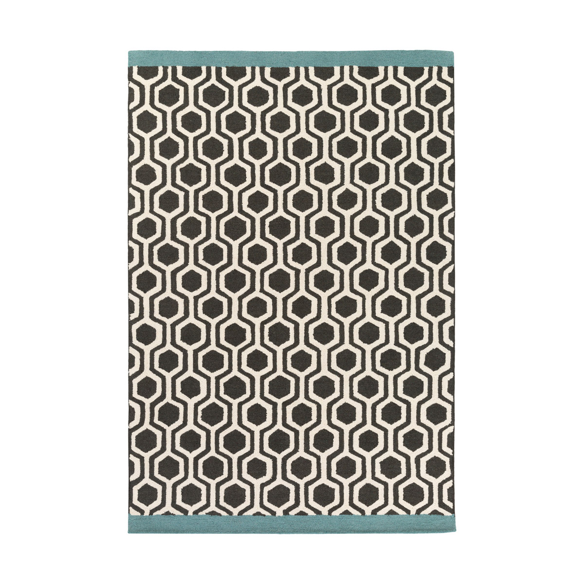 Hilda 60 X 36 inch Black Indoor Area Rug, Rectangle