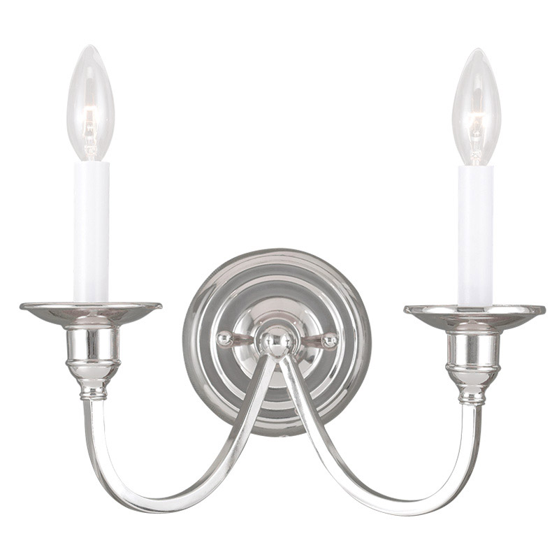 Cranford 2 Light 13 inch Polished Nickel Double Sconce Wall Light