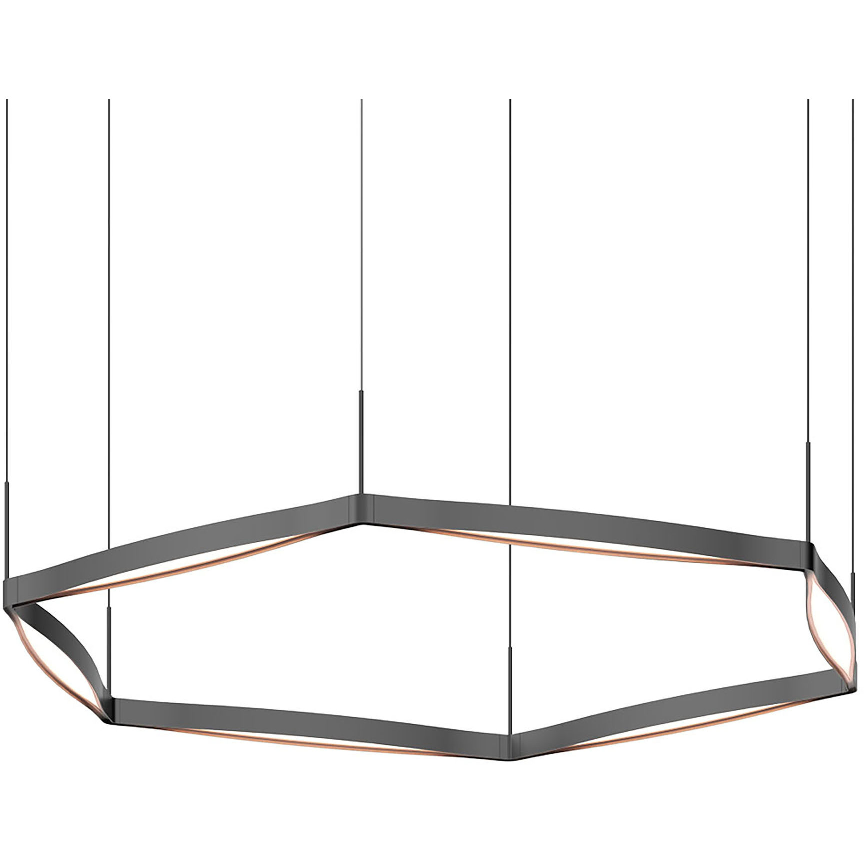 Ola LED 54 inch Satin Black Pendant Ceiling Light
