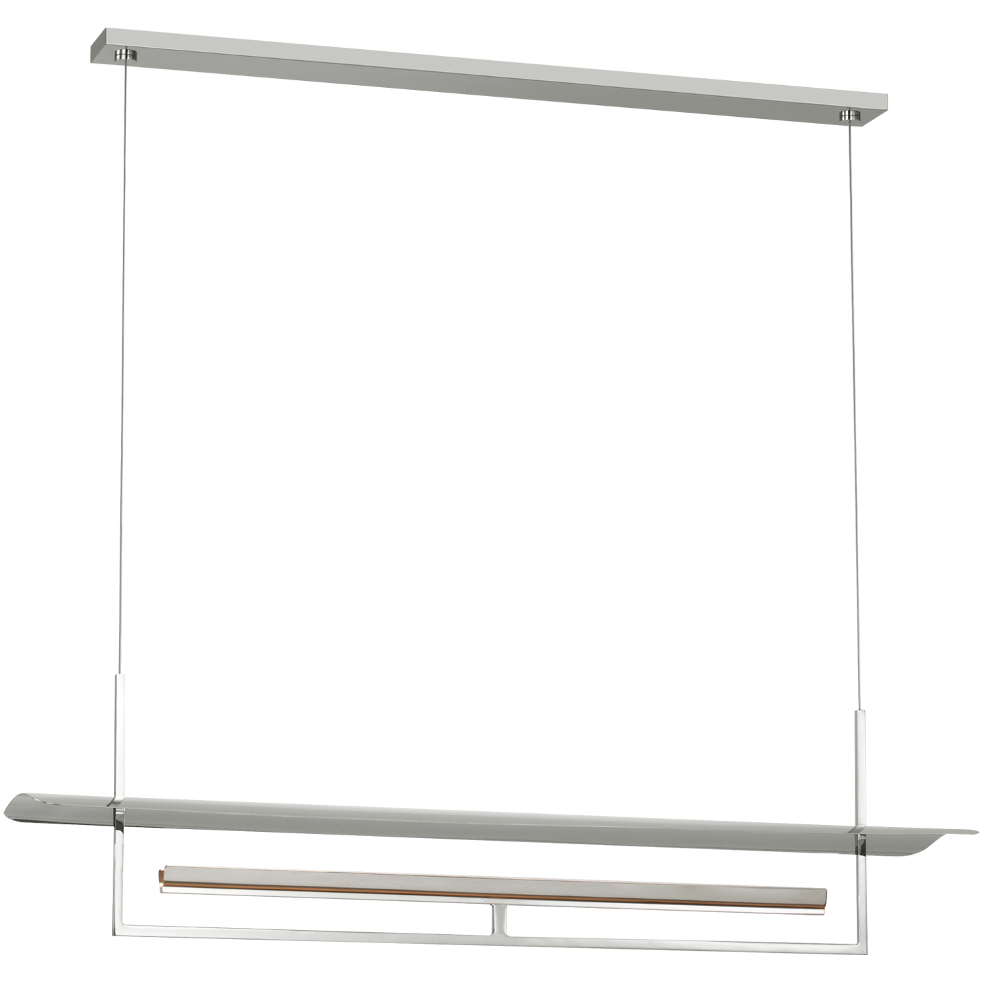 Ian K. Fowler Tristan LED 54 inch Polished Nickel Reflector Linear Chandelier Ceiling Light