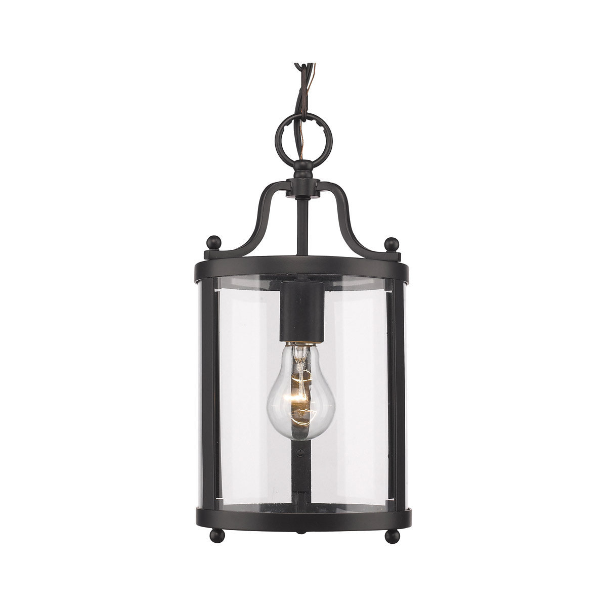 Golden Lighting 1157 M1L Blk Payton Mini Pendant Light Black