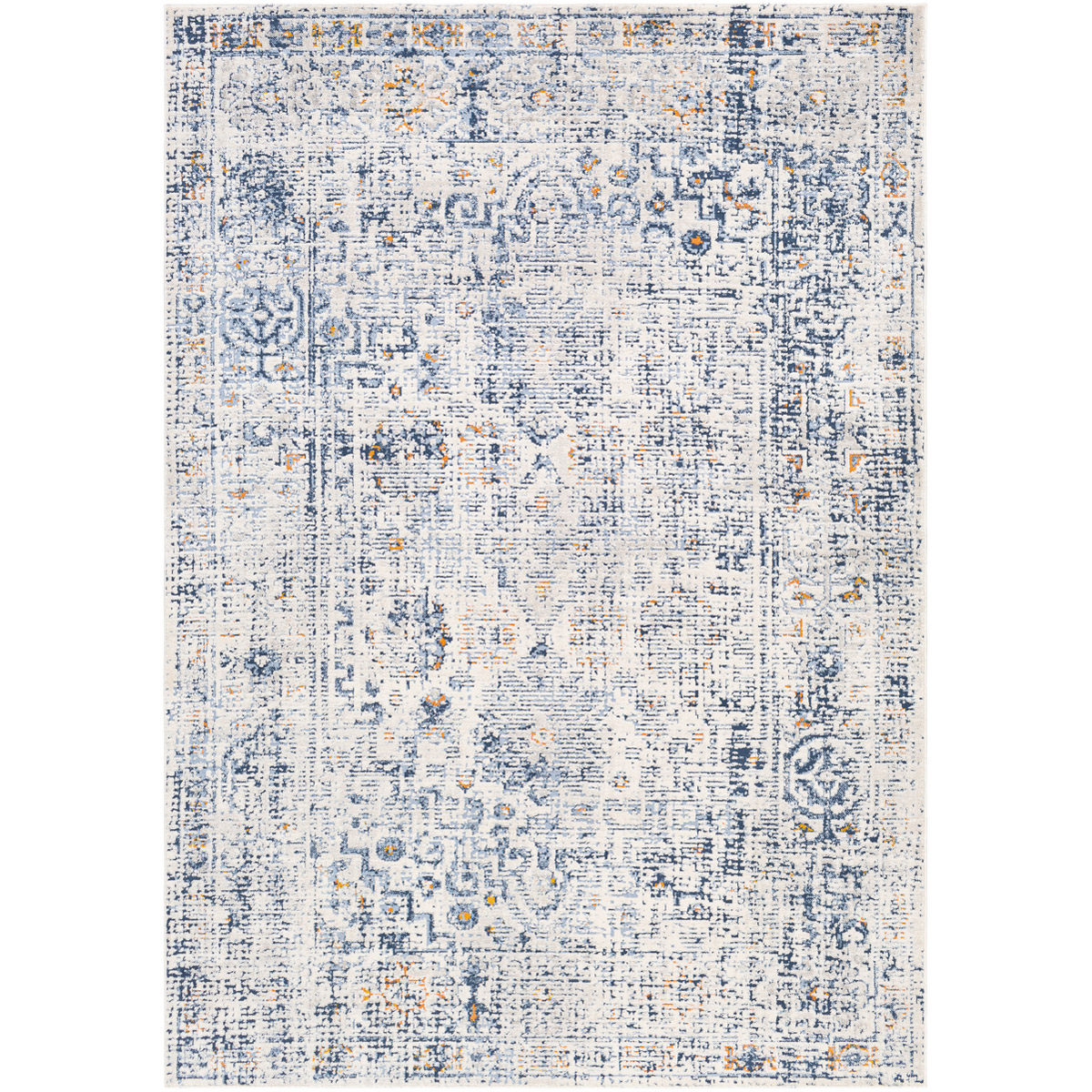 Porto 122 X 94 inch White/Light Gray/Dark Blue/Denim/Taupe Rugs, Rectangle
