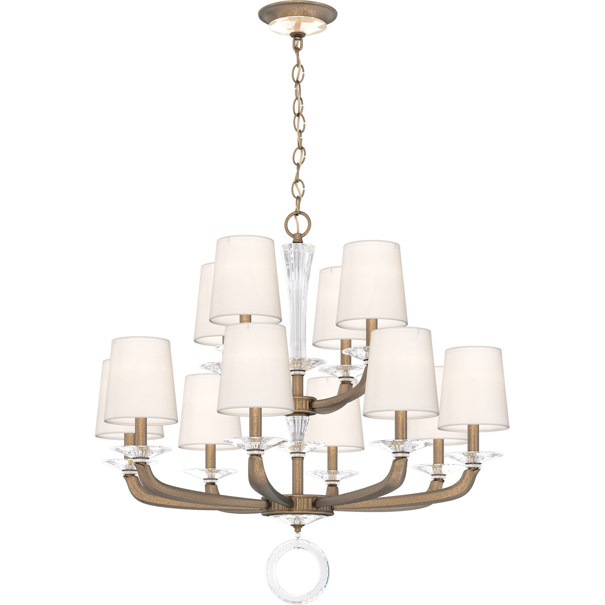 Emilea 12 Light 33.5 inch Heirloom Bronze Chandelier Ceiling Light