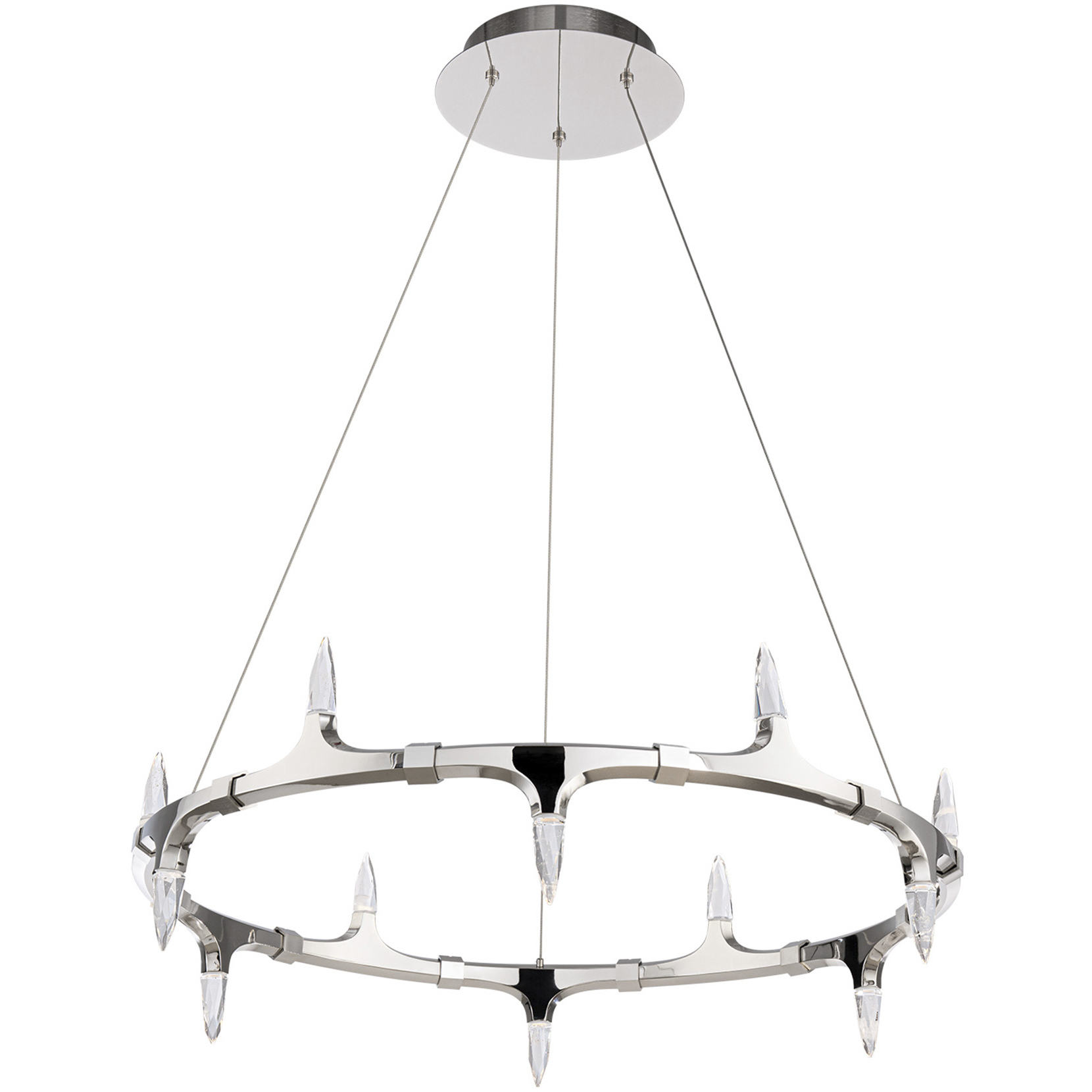 Beyond Kornel LED 27.9 inch Polished Nickel Pendant Ceiling Light